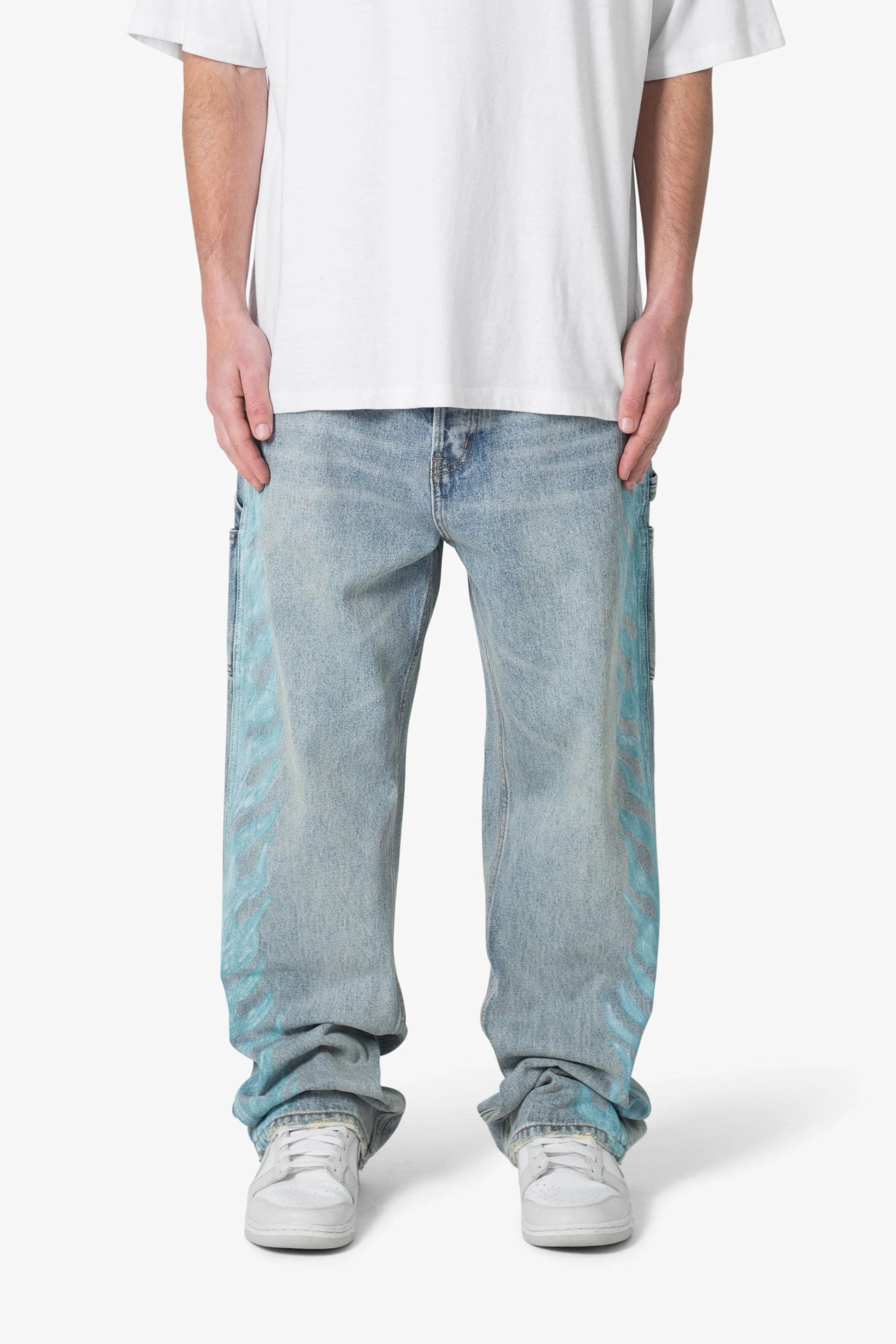 Ultra Baggy Flame Denim - Blue - Image 3