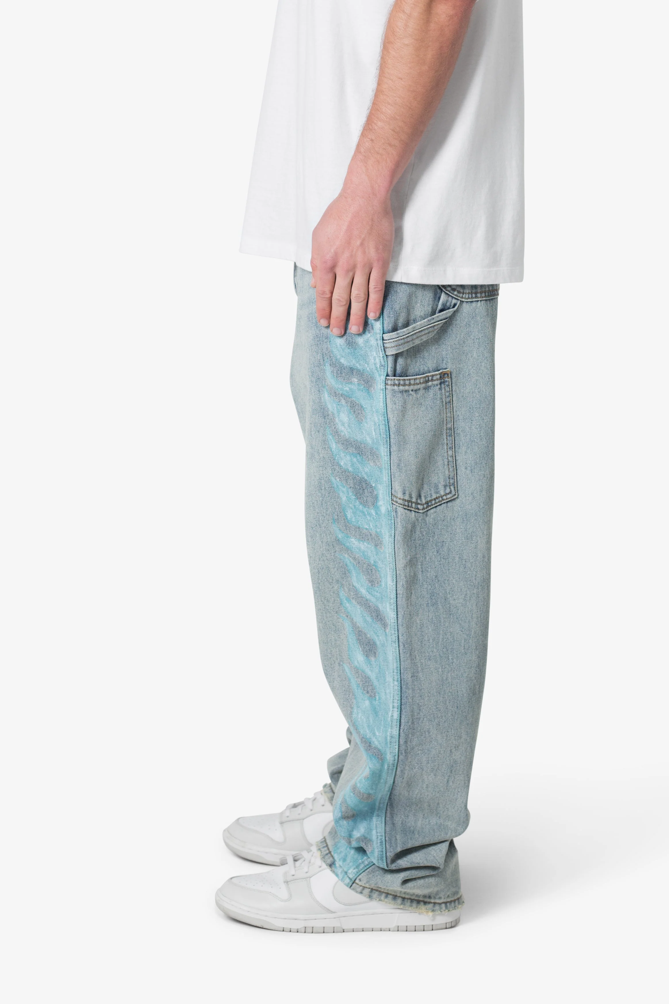 Ultra Baggy Flame Denim - Blue - Image 4