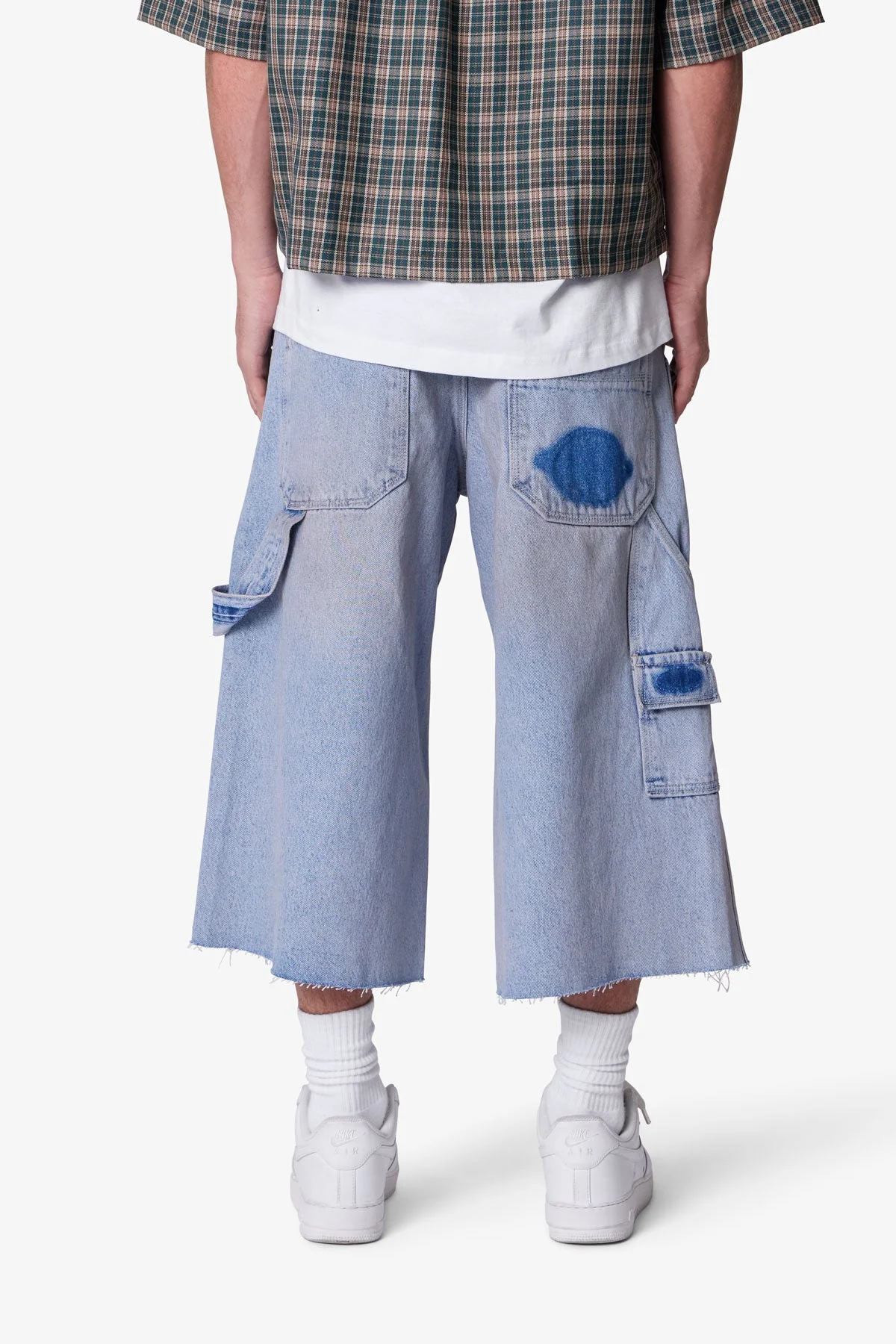 Ultra Baggy Tool Denim Shorts - Light Blue - Image 5