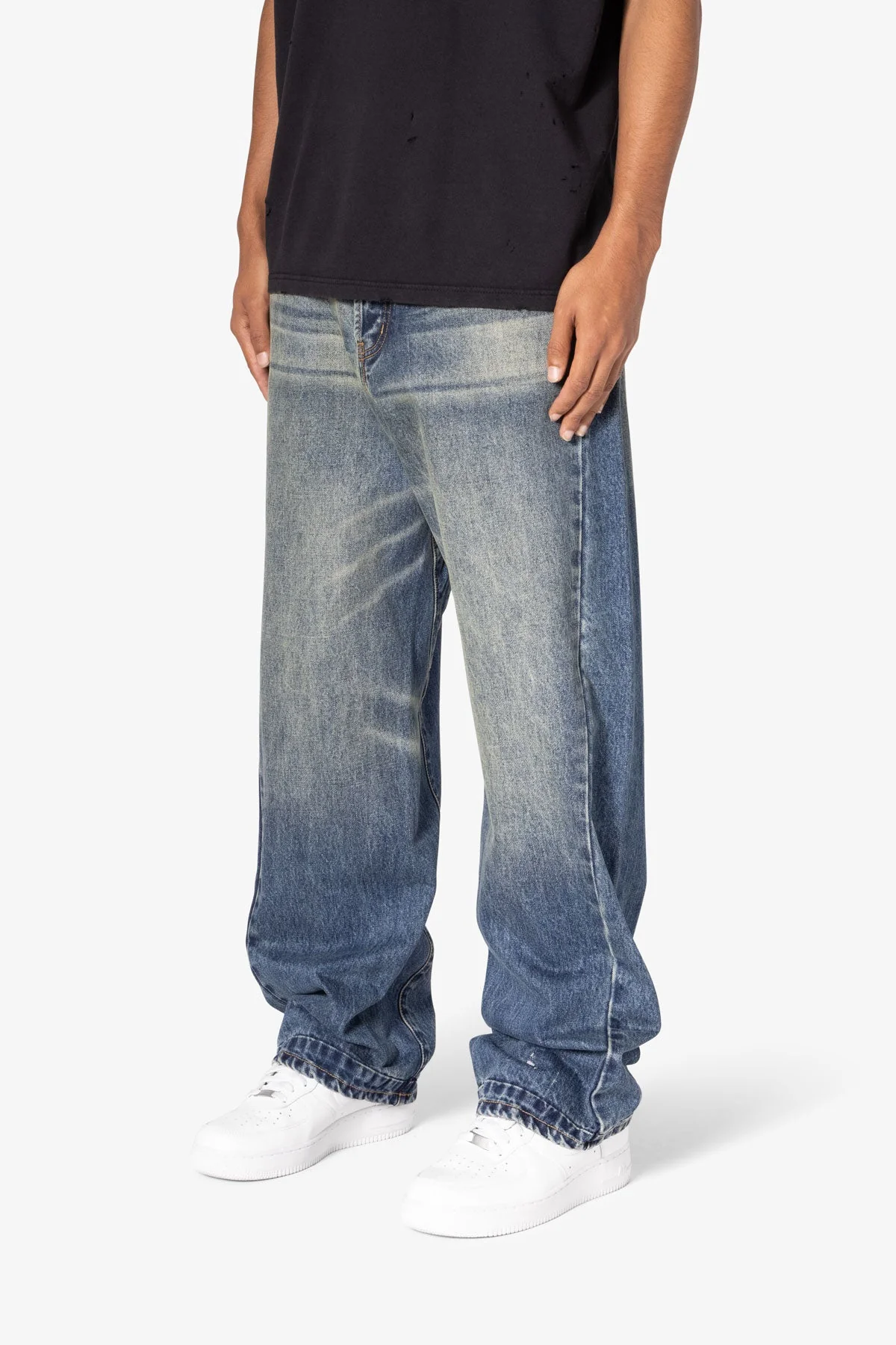 Ultra Baggy Washed Up Denim - Blue - Image 4