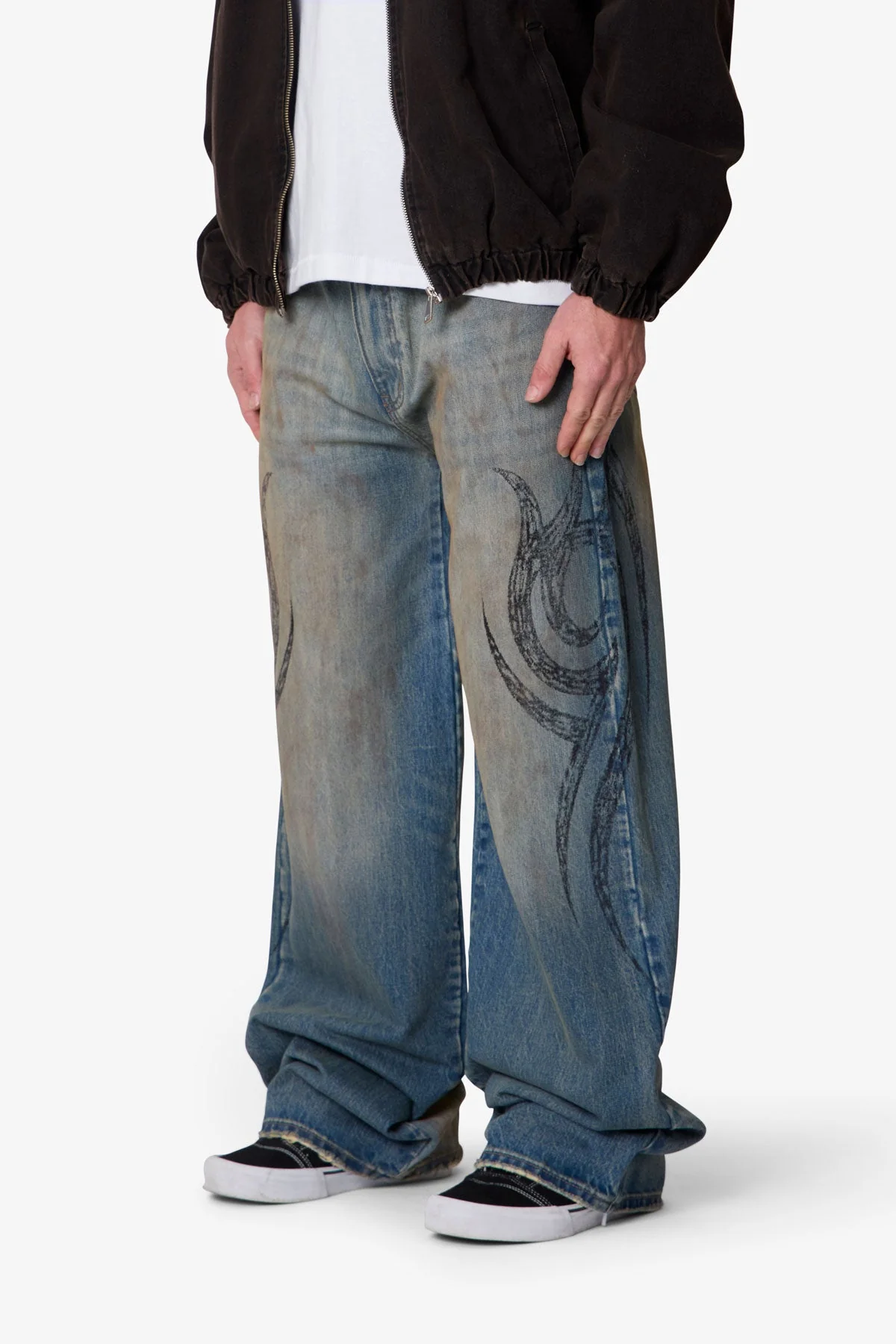 Ultra Wide Tribal Denim - Medium Blue - Image 3