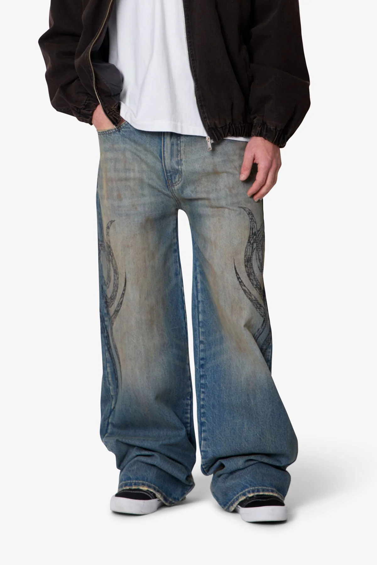 Ultra Wide Tribal Denim - Medium Blue - Image 6