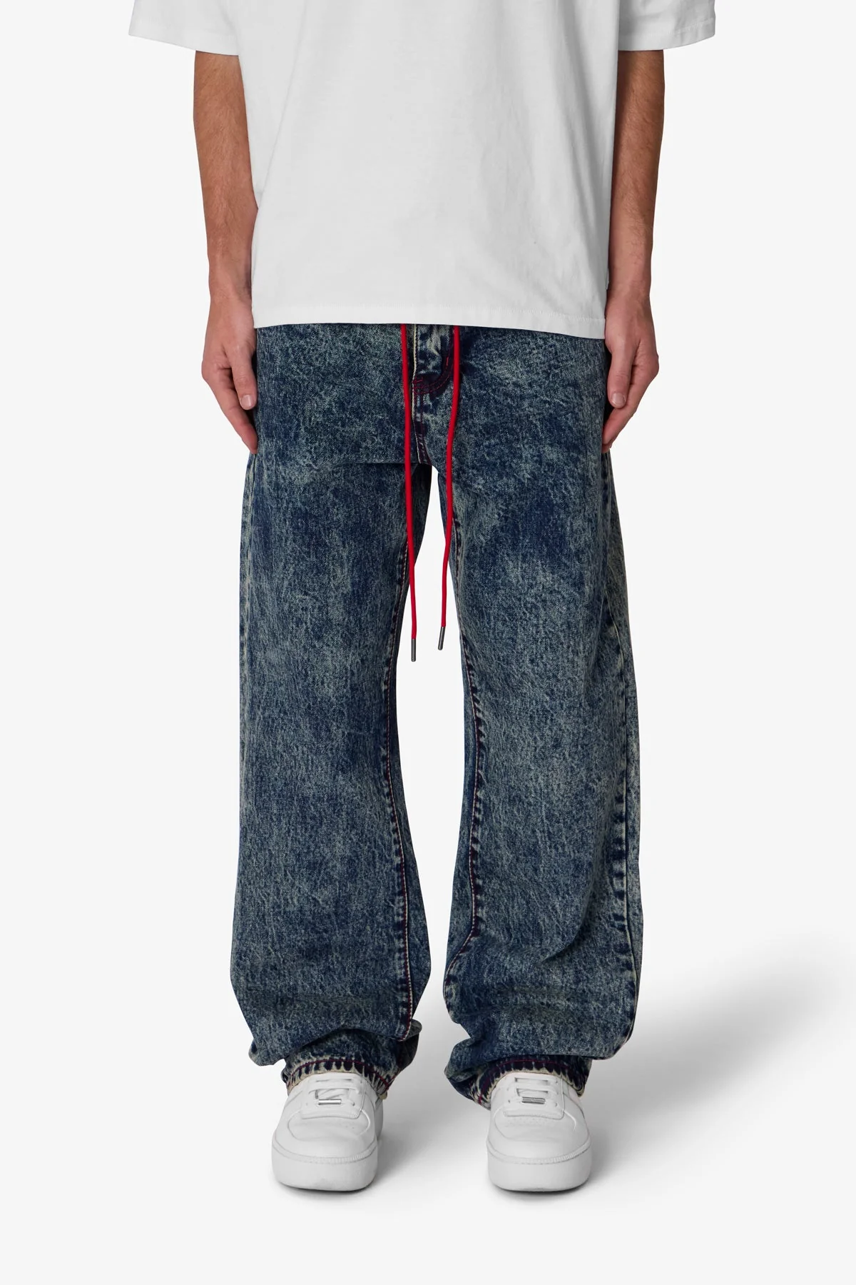 Ultra Baggy Lace Band Denim - Blue - Image 2