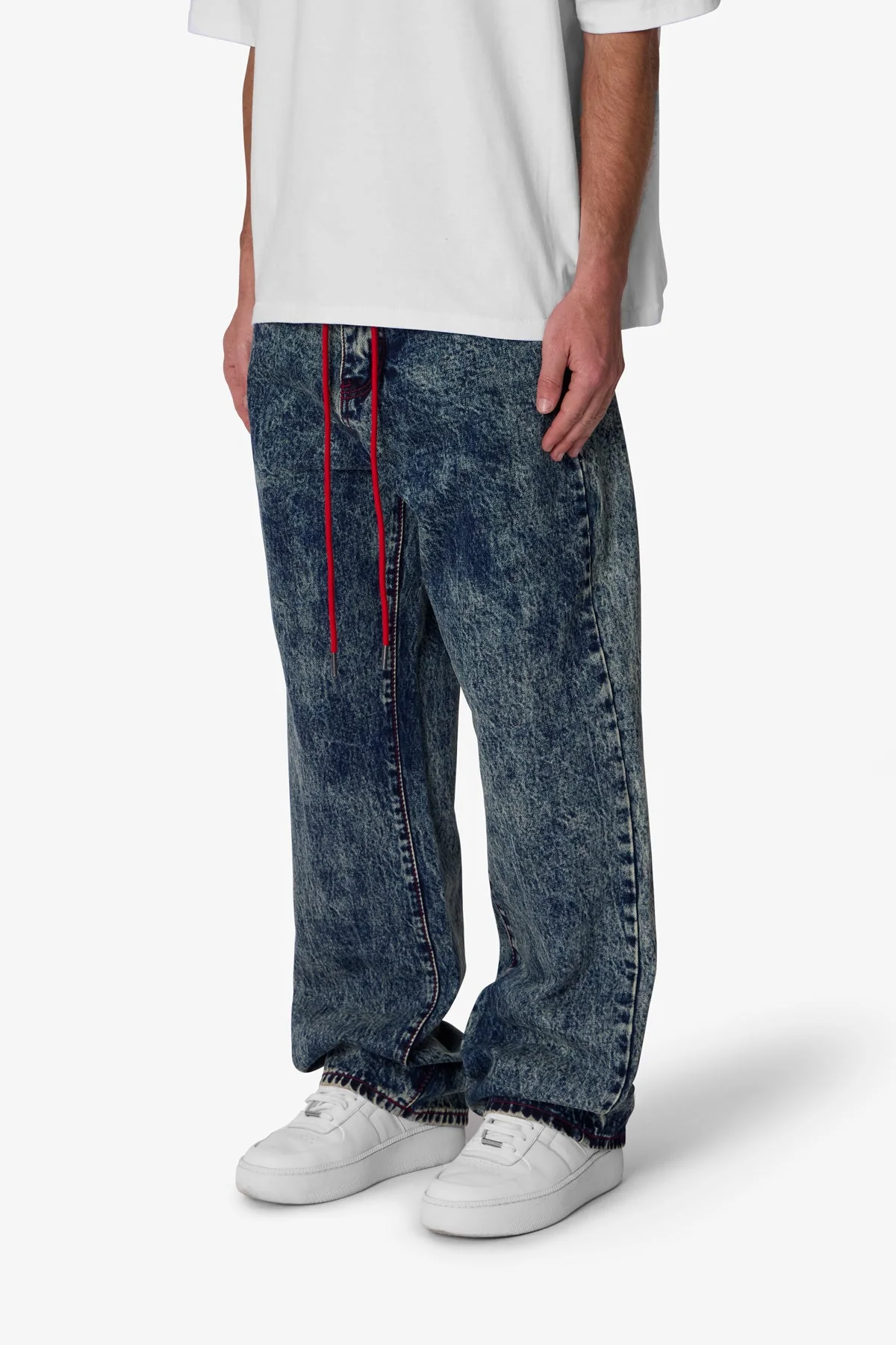 Ultra Baggy Lace Band Denim - Blue - Image 3