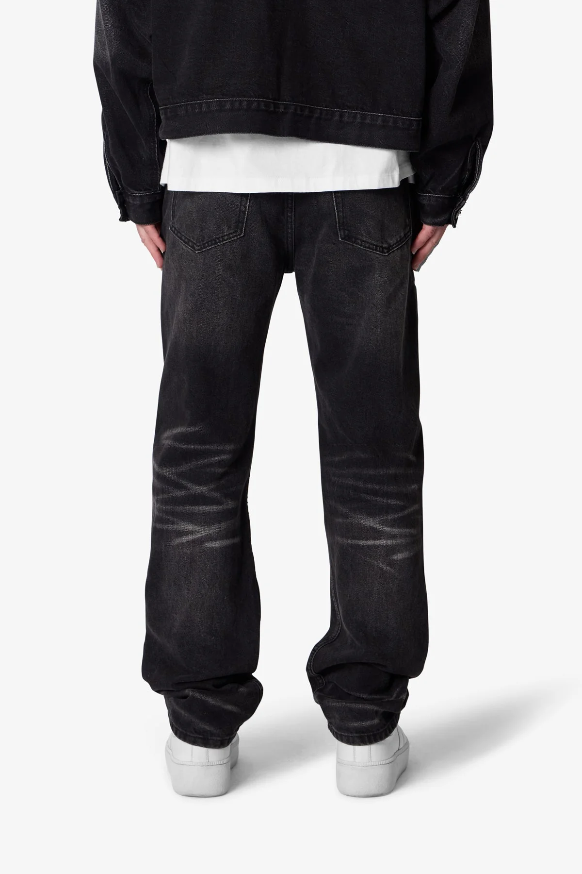 V724 Baggy Chore Denim - Washed Black - Image 5