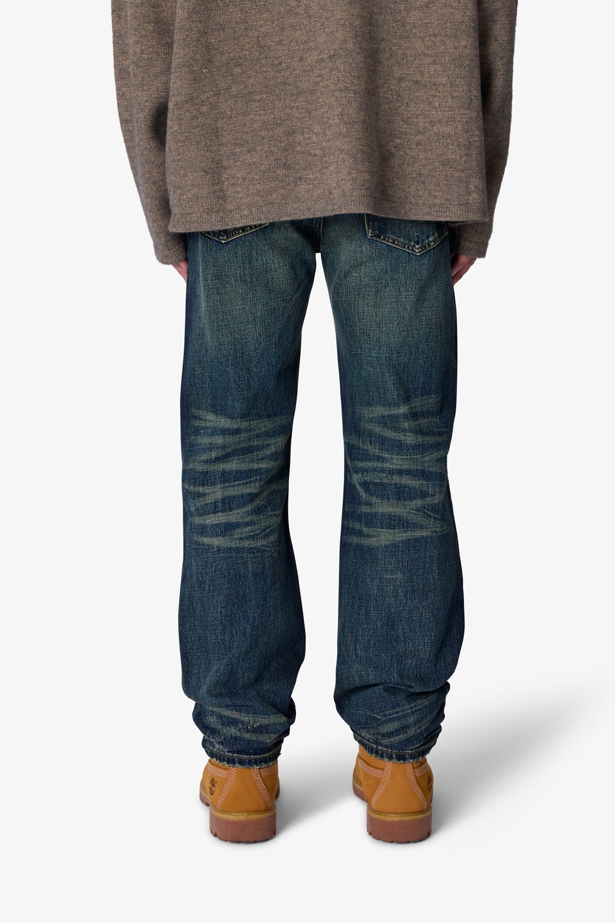 V726 Distressed Baggy Denim - Medium Blue - Image 5