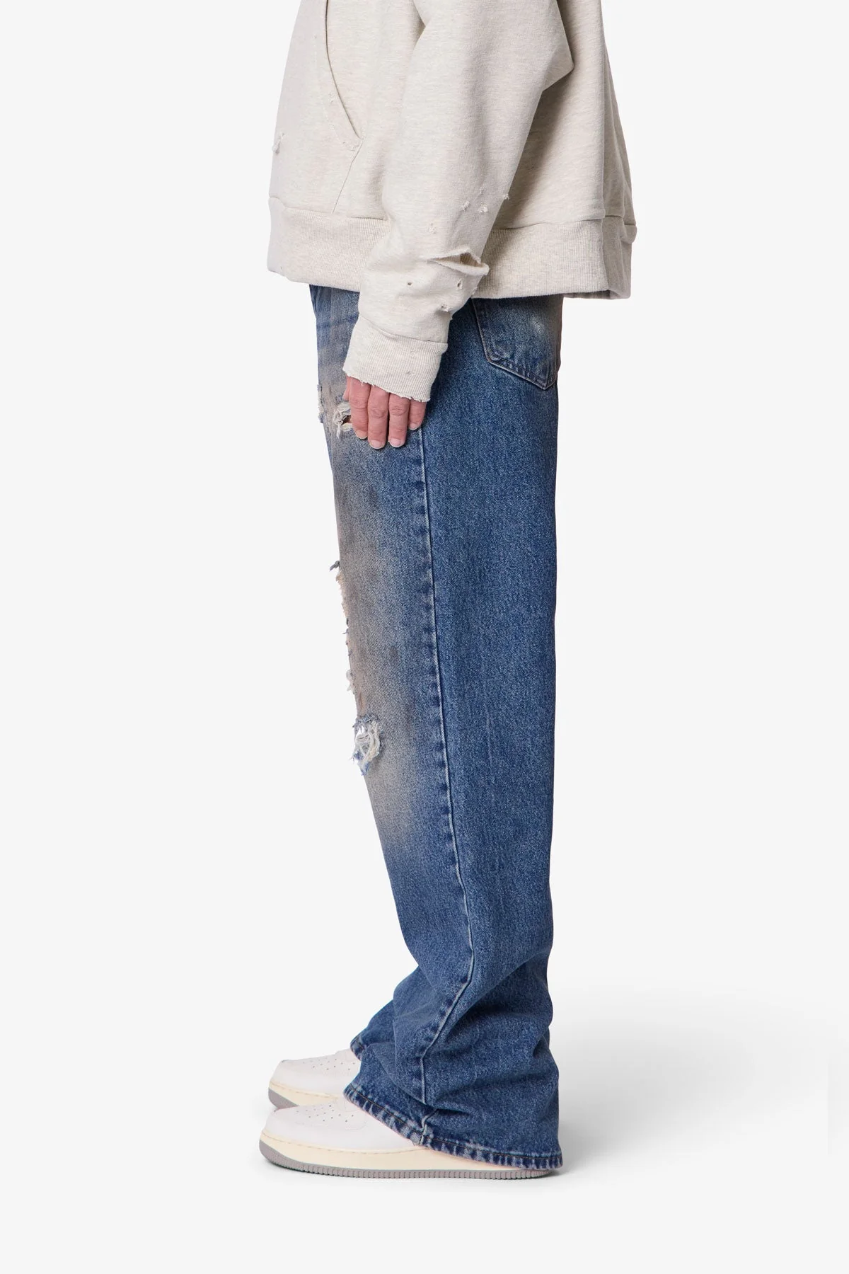 Vintage Flared Denim - Washed Blue - Image 4