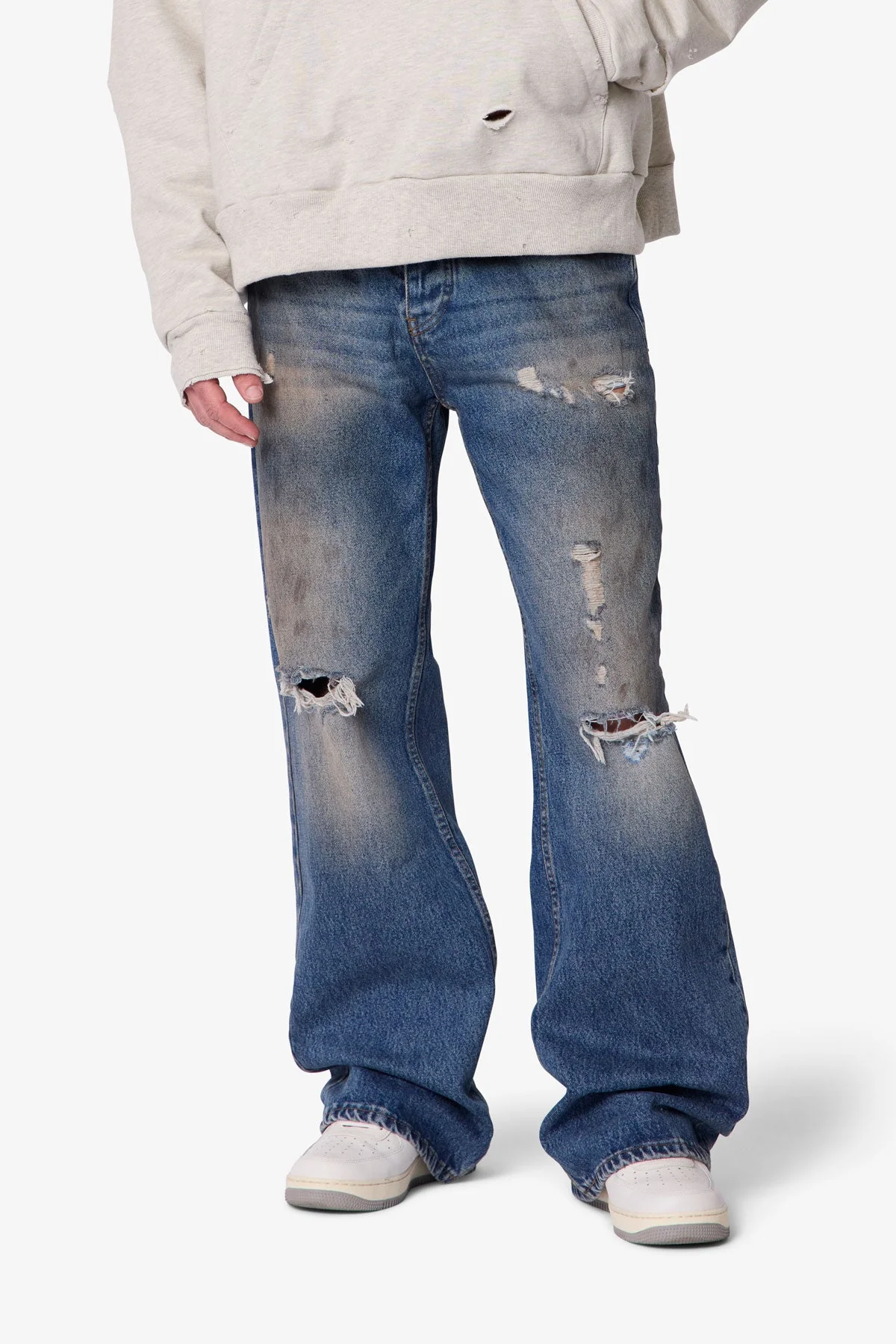 Vintage Flared Denim - Washed Blue - Image 6
