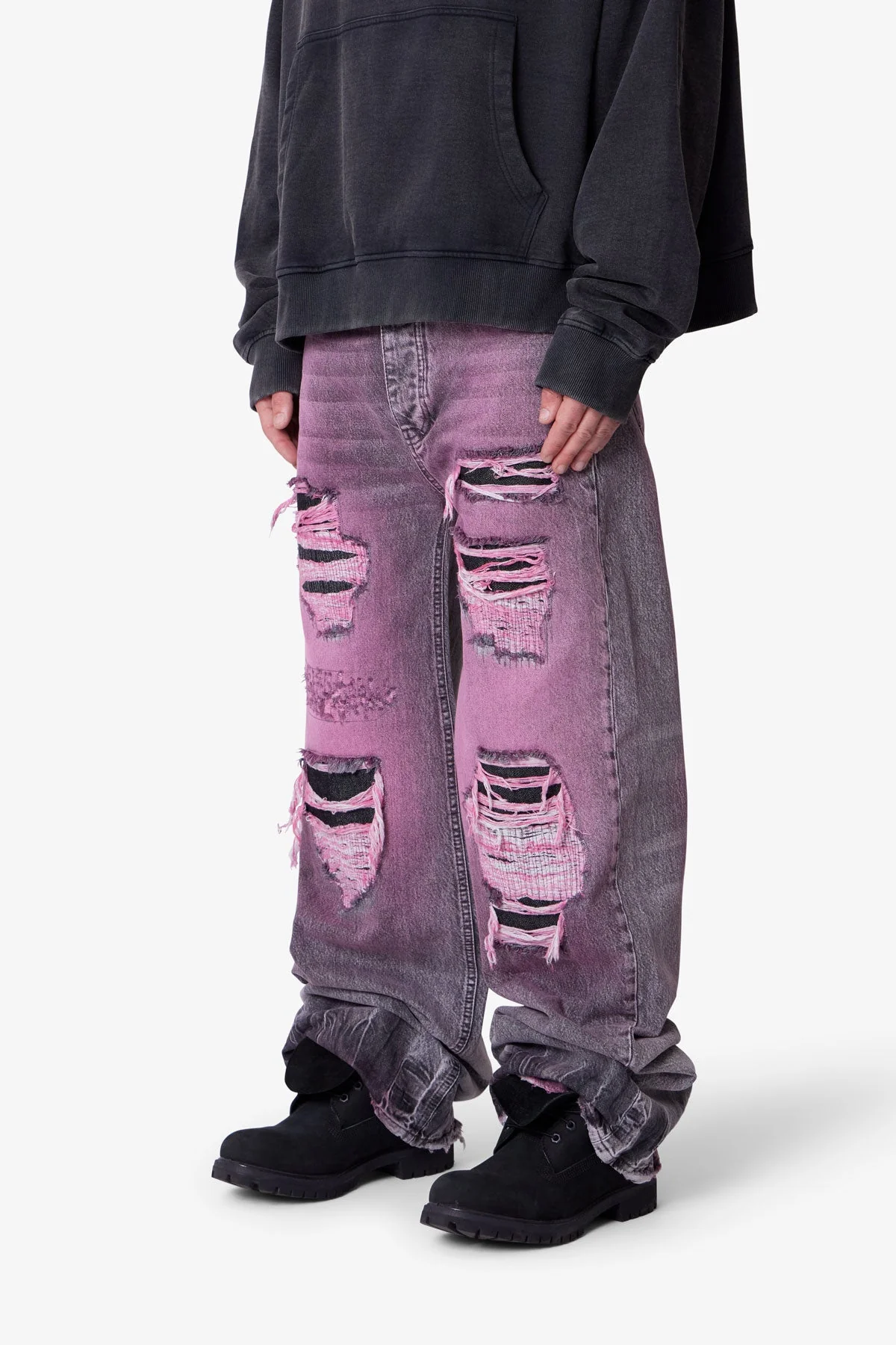 Void Distressed Spray Denim - Black - Image 3