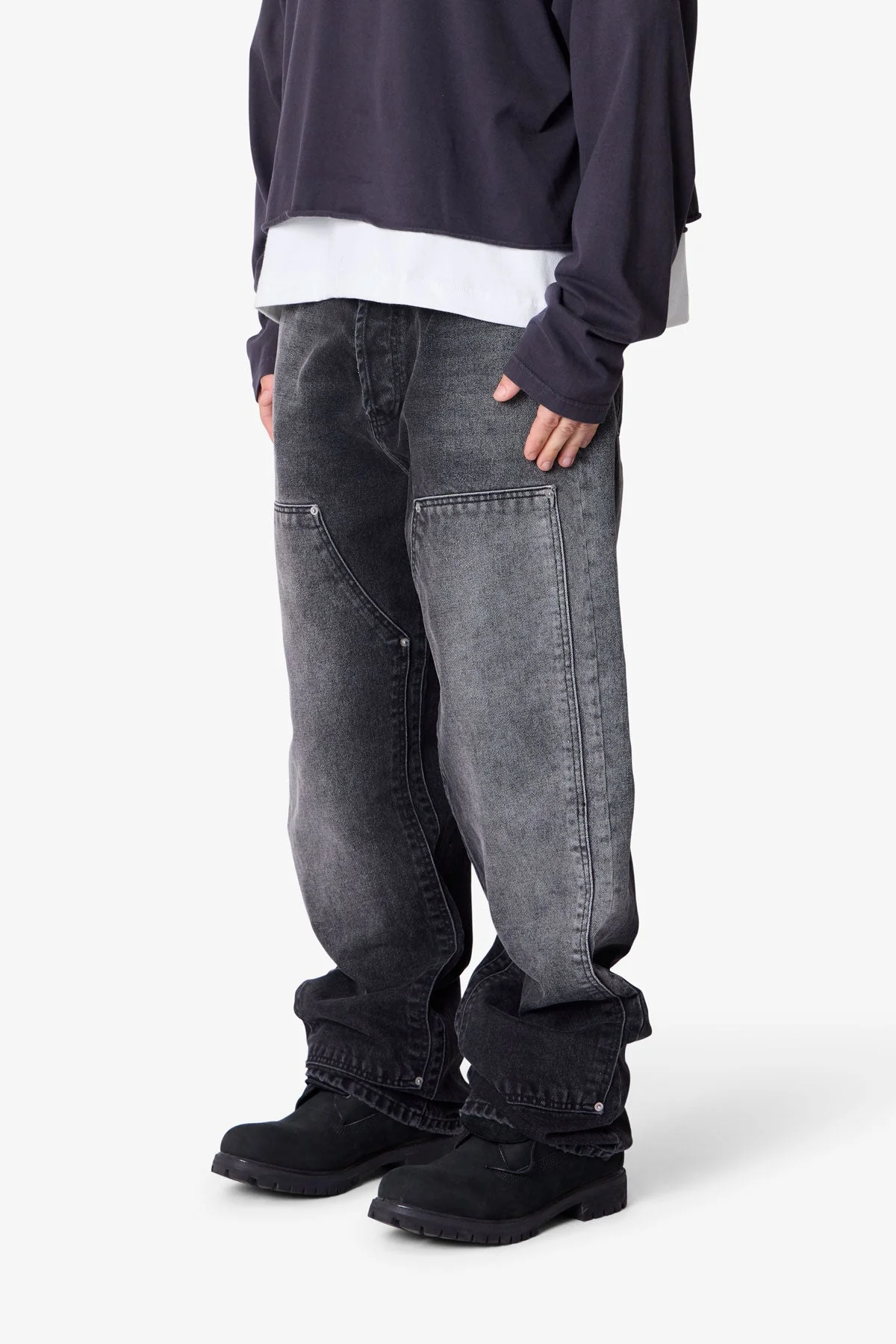 West Double Knee Denim - Black - Image 3