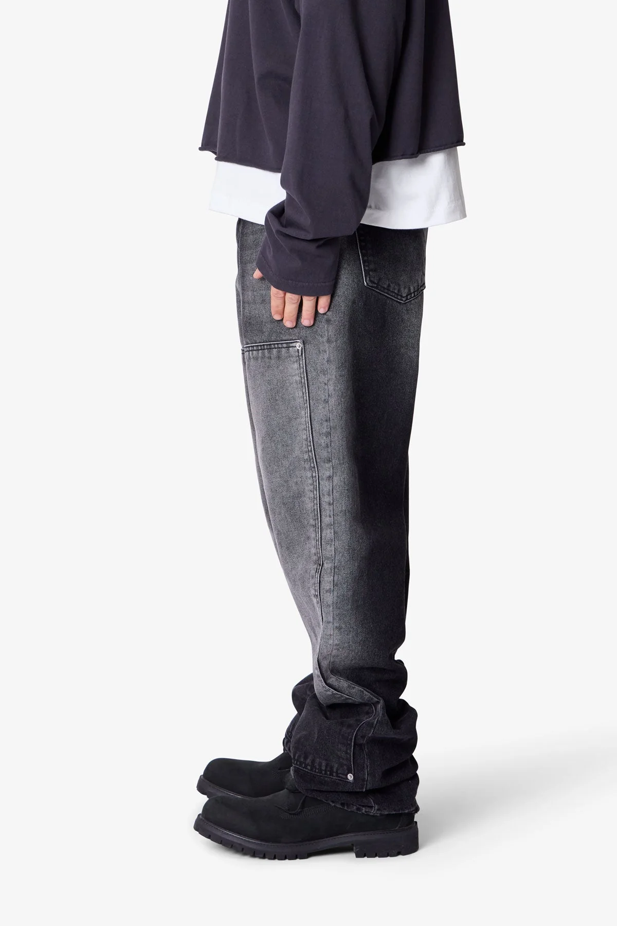 West Double Knee Denim - Black - Image 4