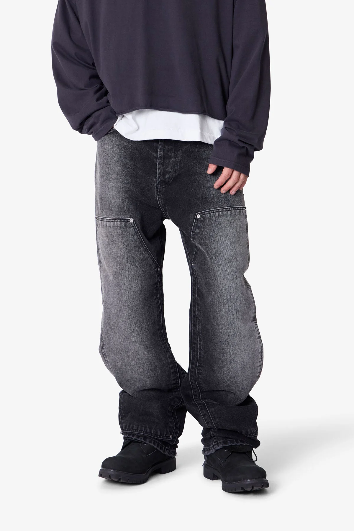 West Double Knee Denim - Black - Image 6