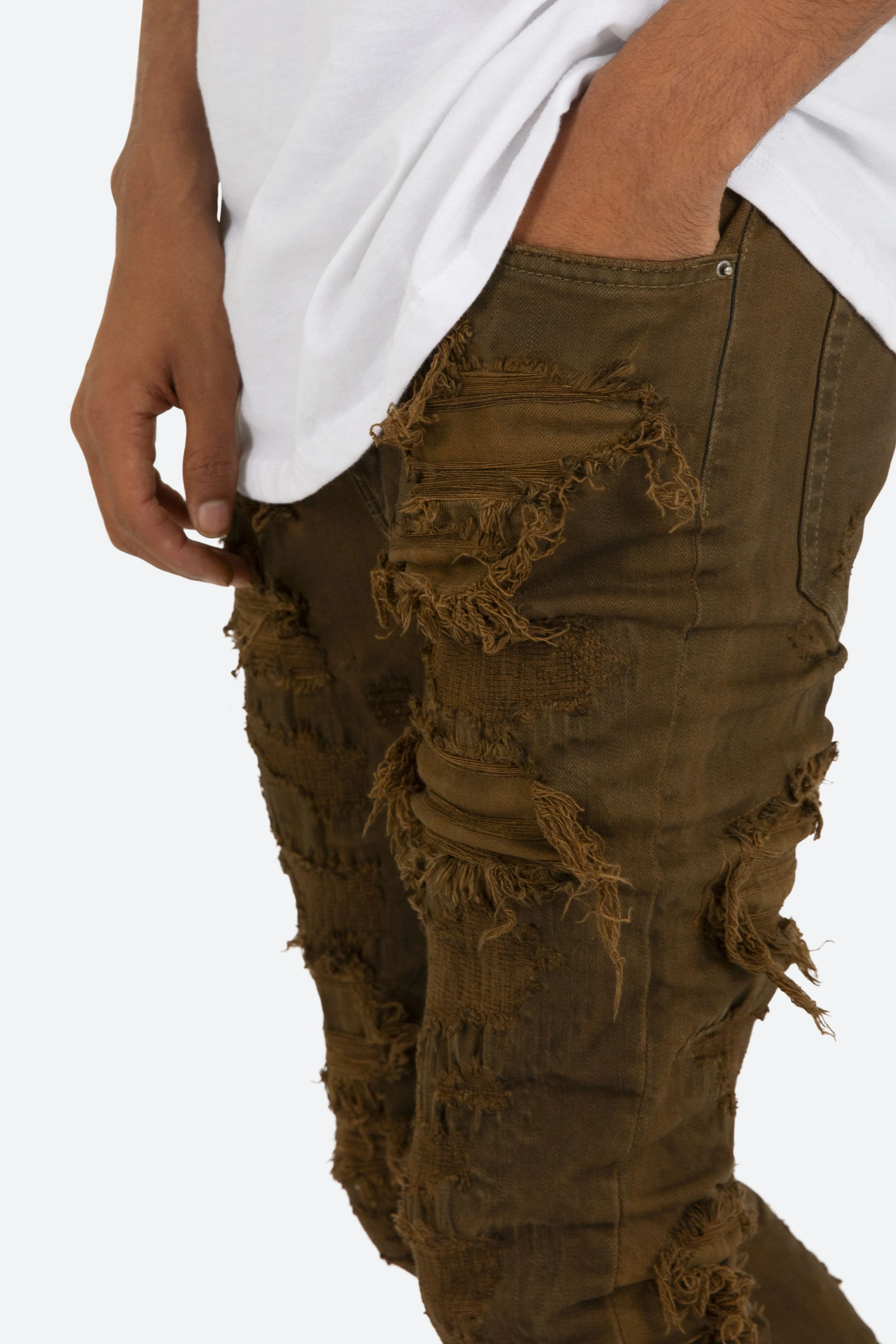 X289 Skinny Denim - Brown - Image 7