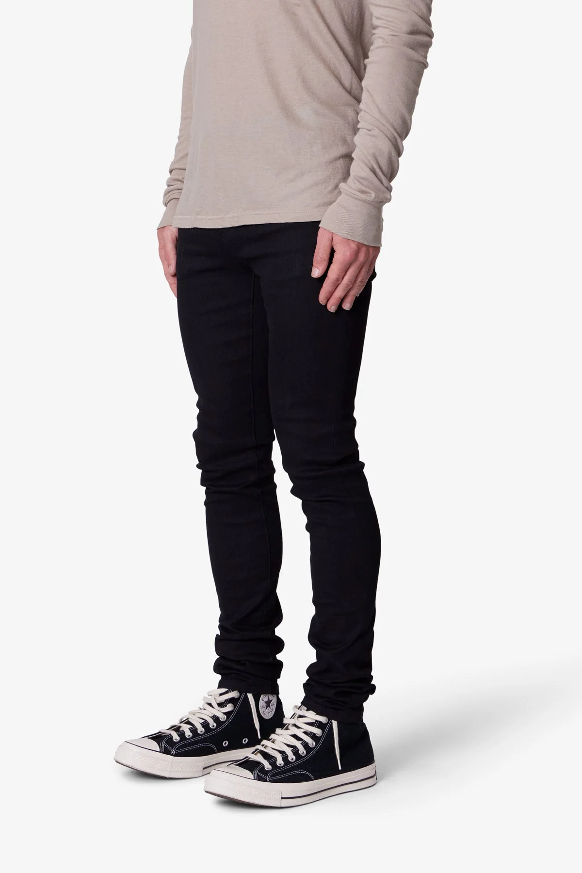 X43 Skinny Denim - Matte Black - Image 3