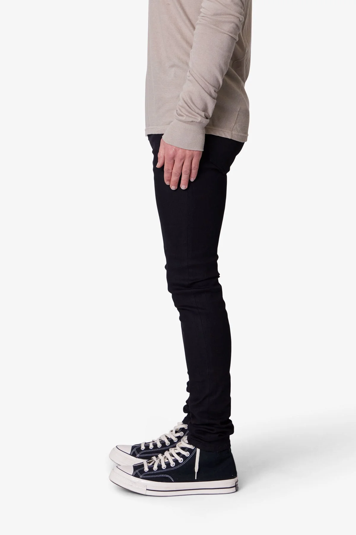 X43 Skinny Denim - Matte Black - Image 4