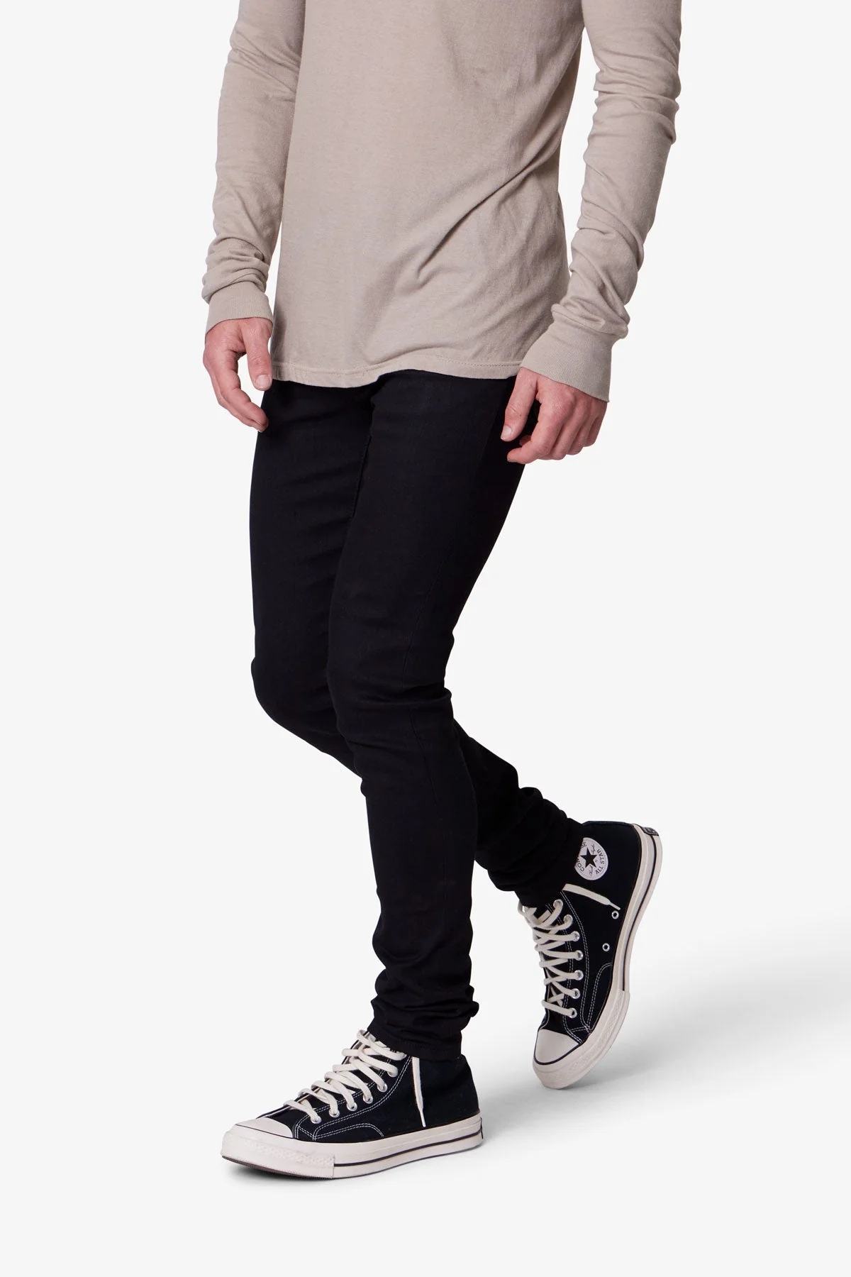 X43 Skinny Denim - Matte Black - Image 6