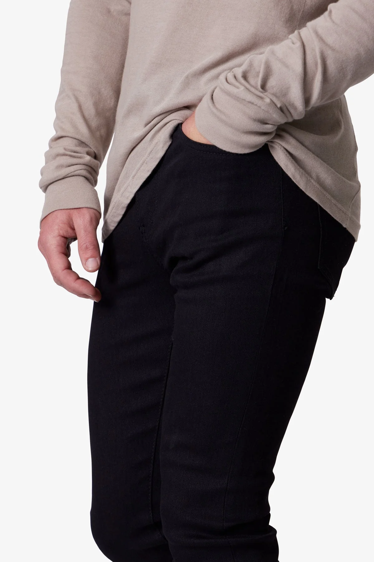 X43 Skinny Denim - Matte Black - Image 7