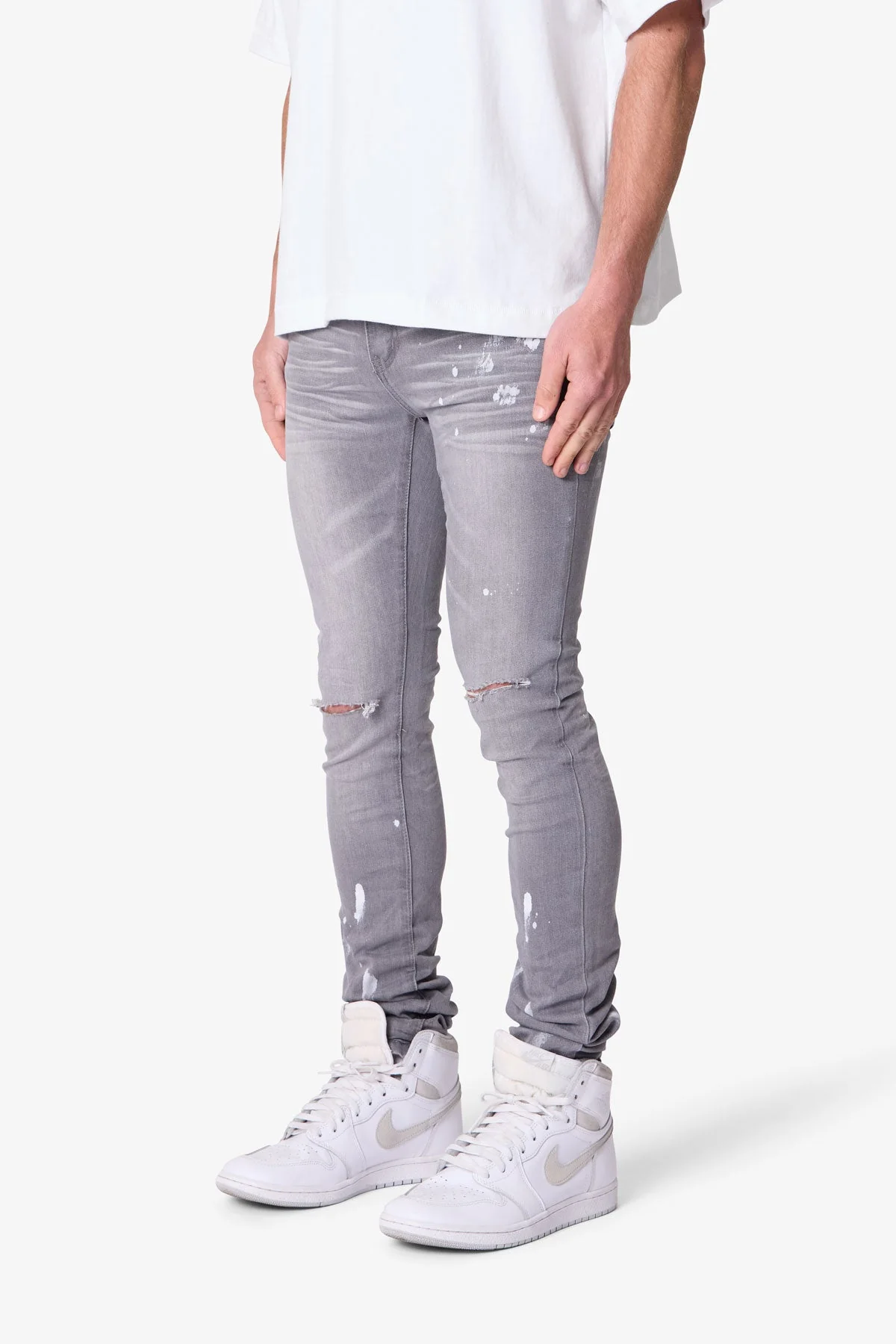 X504 Stretch Skinny Denim - Grey - Image 3