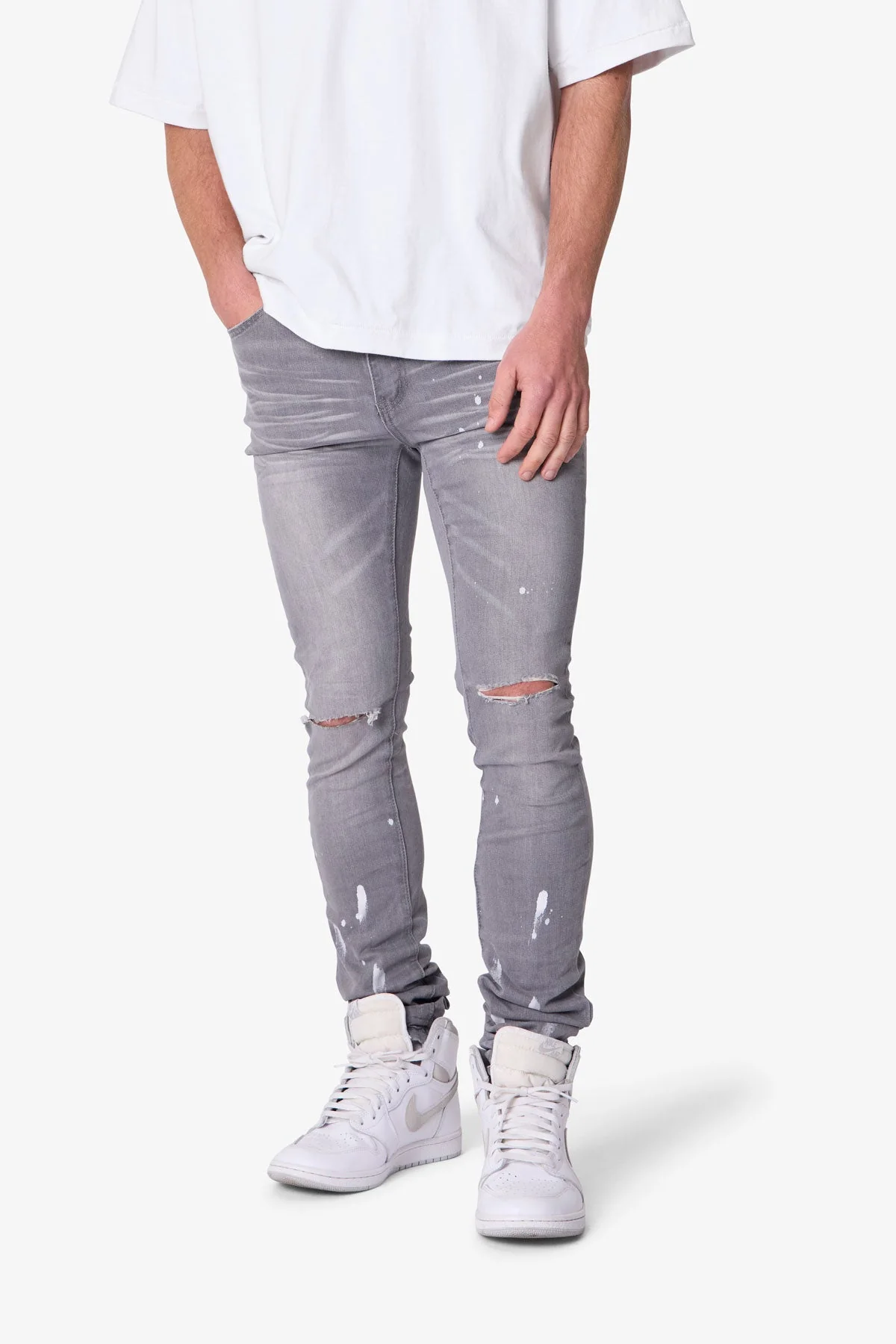 X504 Stretch Skinny Denim - Grey - Image 6