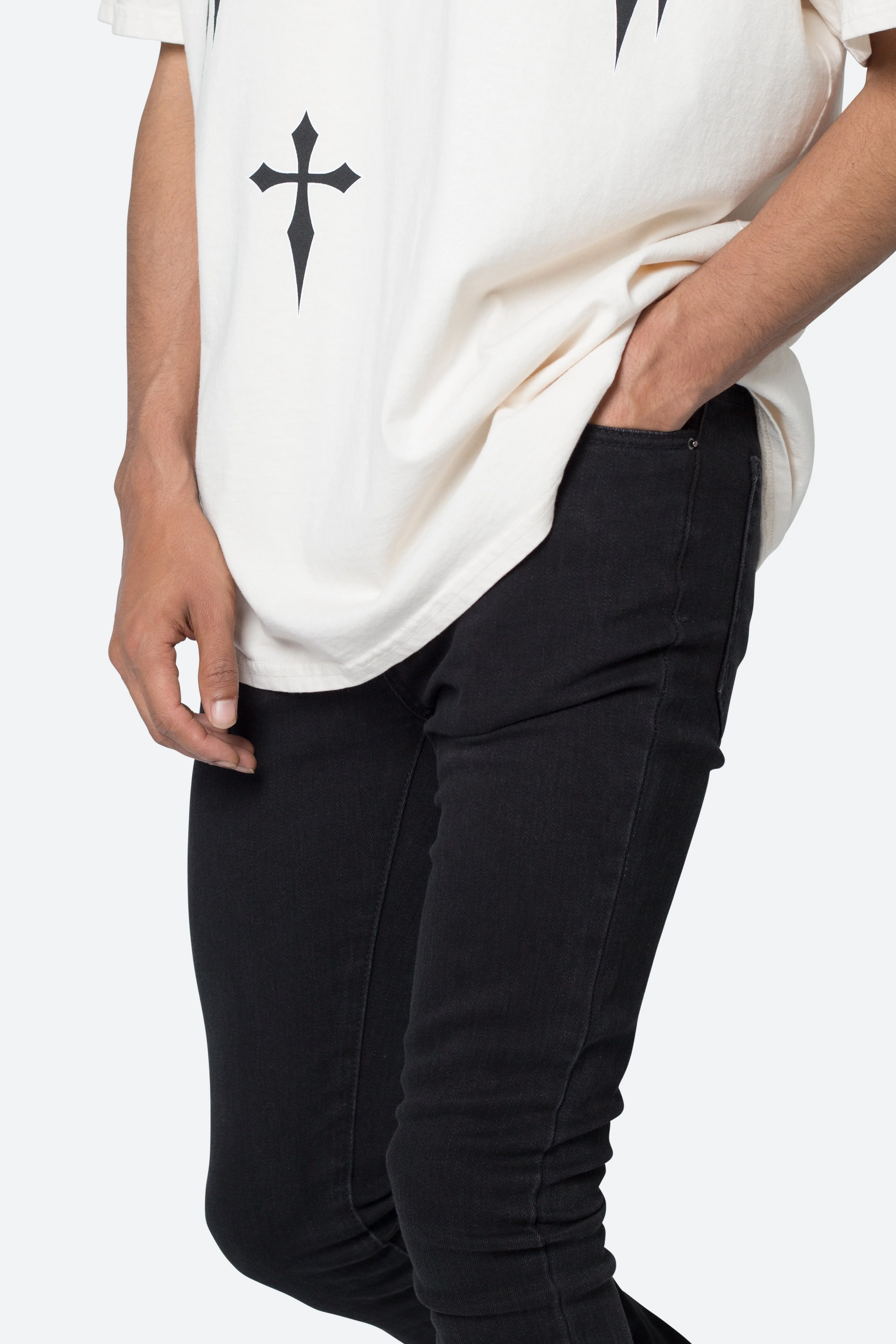 X514 Skinny Stacked Denim - Black - Image 7