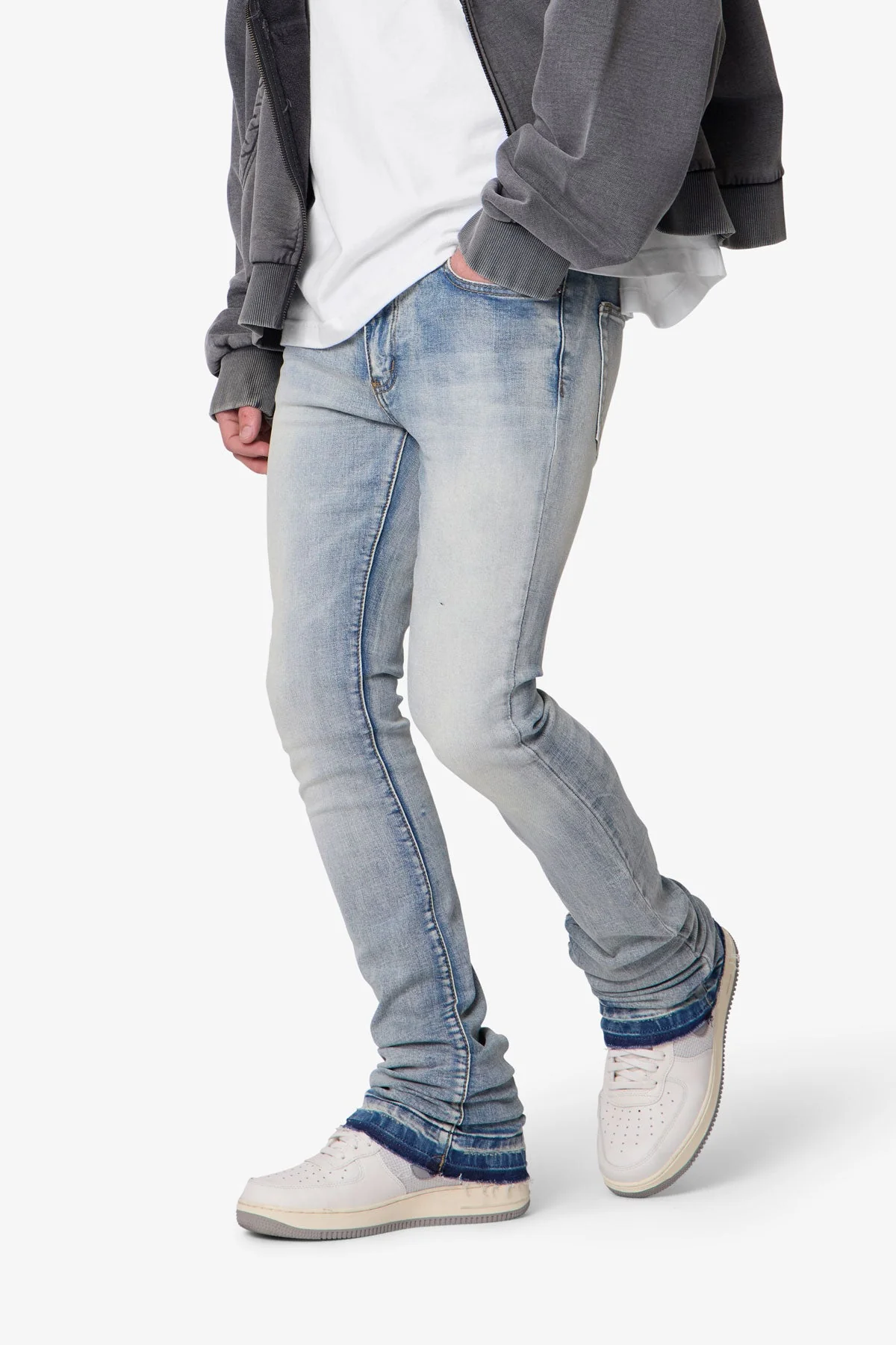 X514 Skinny Stacked Denim - Medium Blue - Image 6