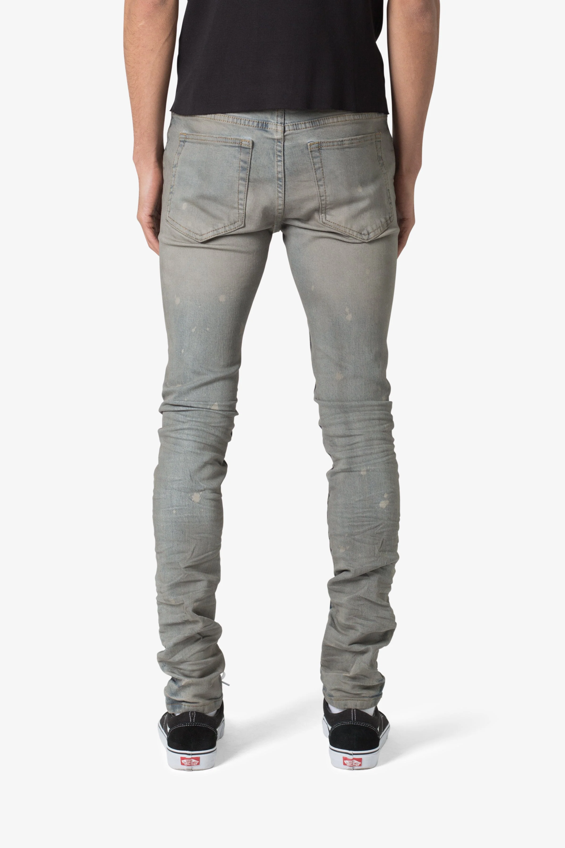 X607 Painted Skinny Denim - Blue - Image 5