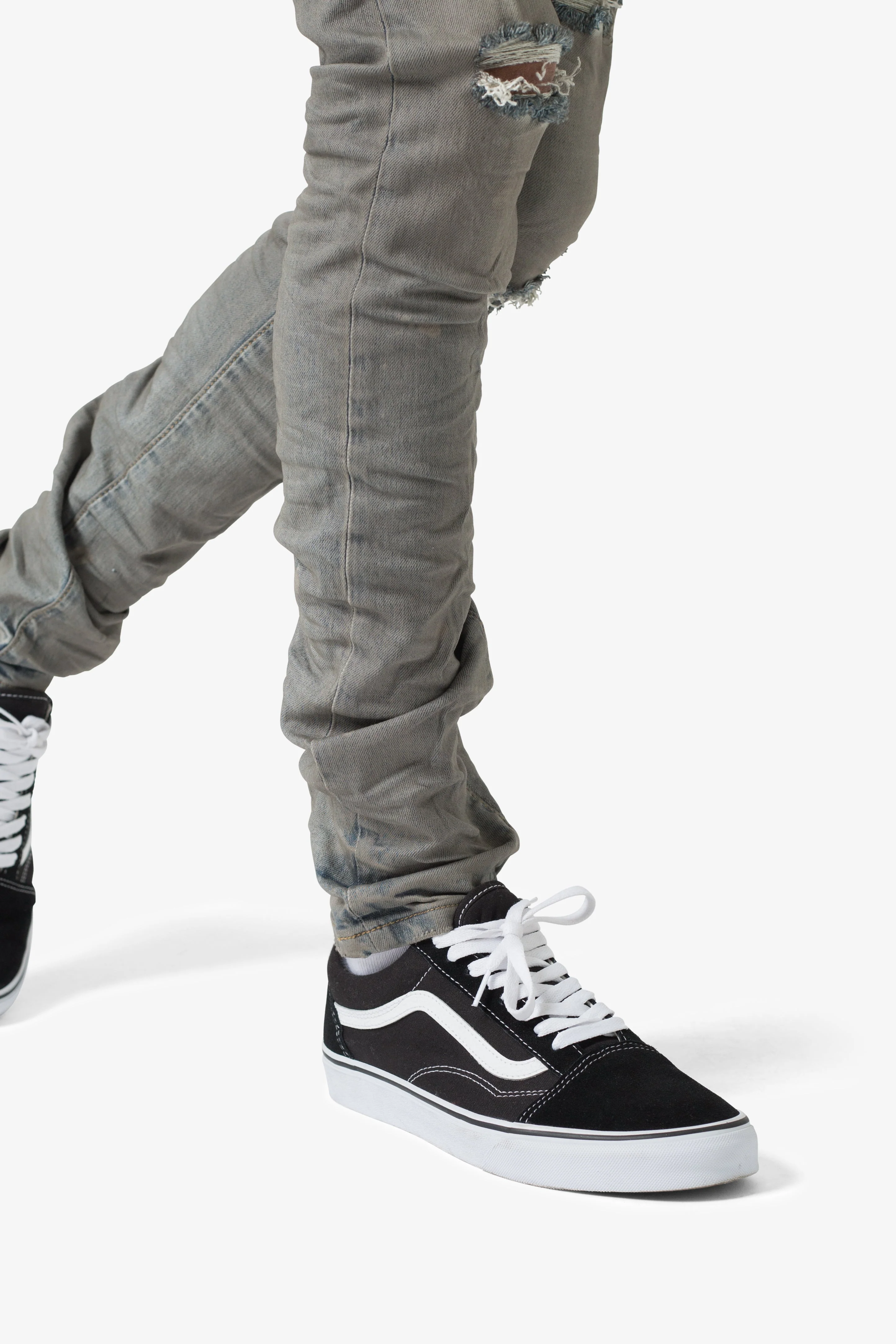 X607 Painted Skinny Denim - Blue - Image 8