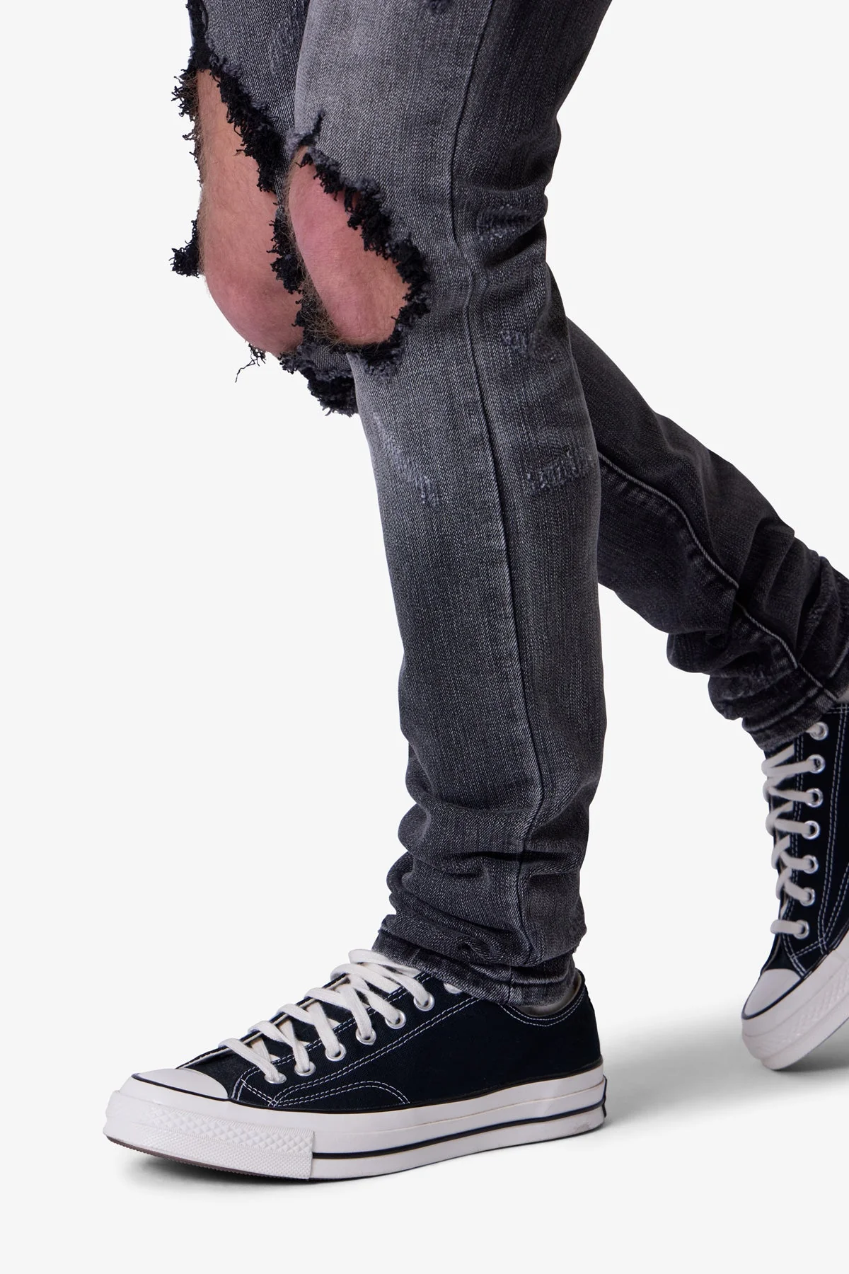 X738 Chewed Up Denim - Washed Black - Image 7