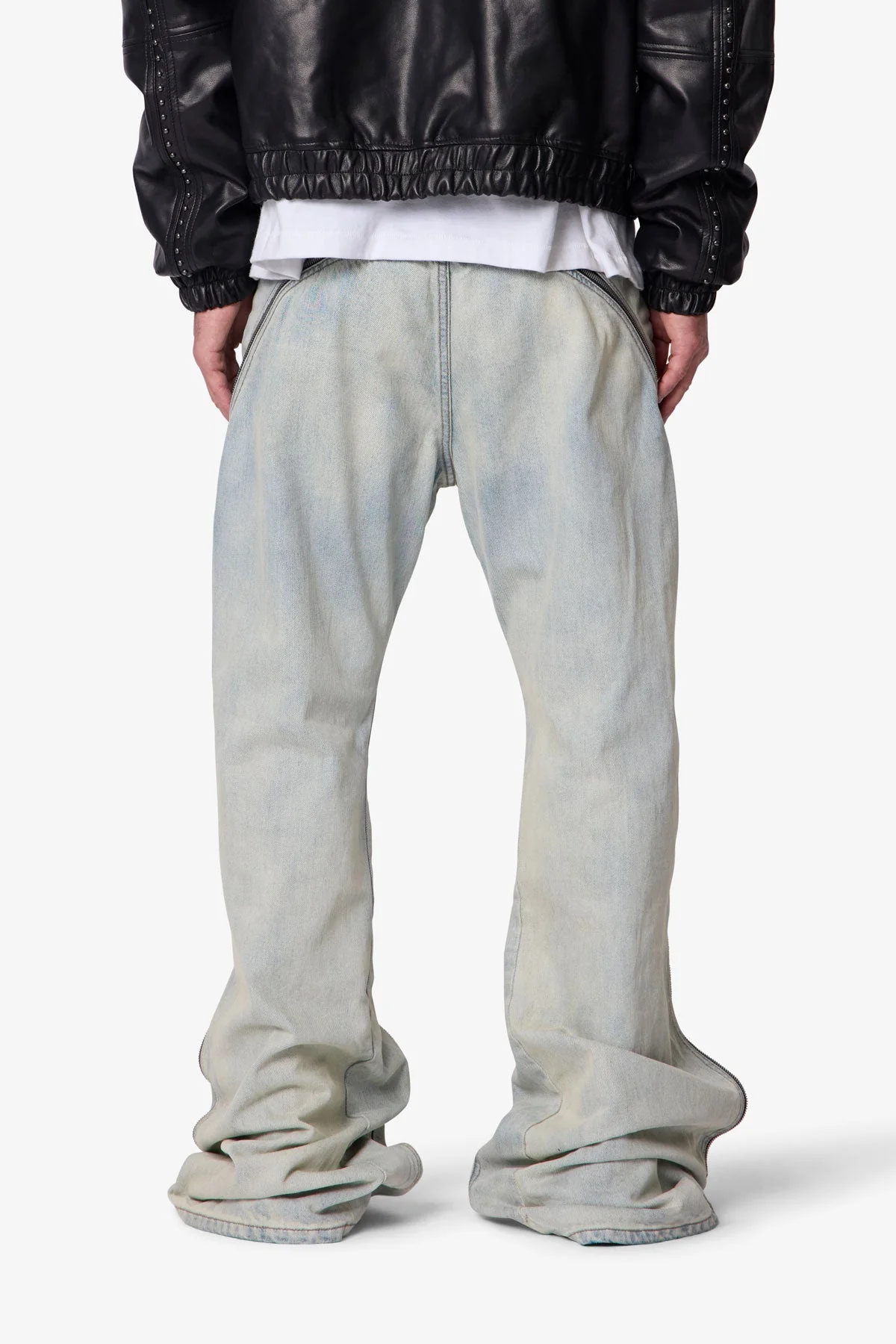 Zipper Extra Flare Denim - Light Vintage - Image 5