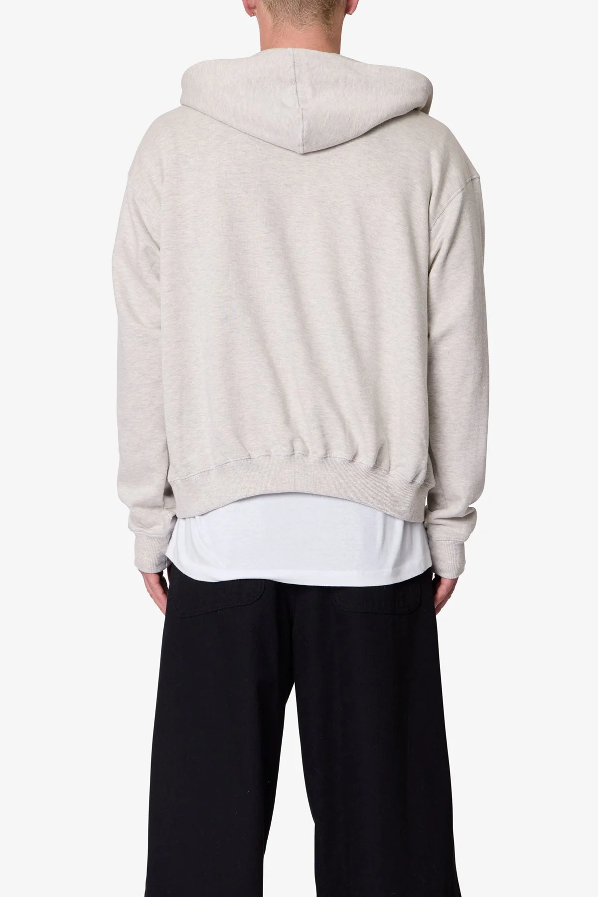 Basic Grey Zip Up Hoodie - Image 5