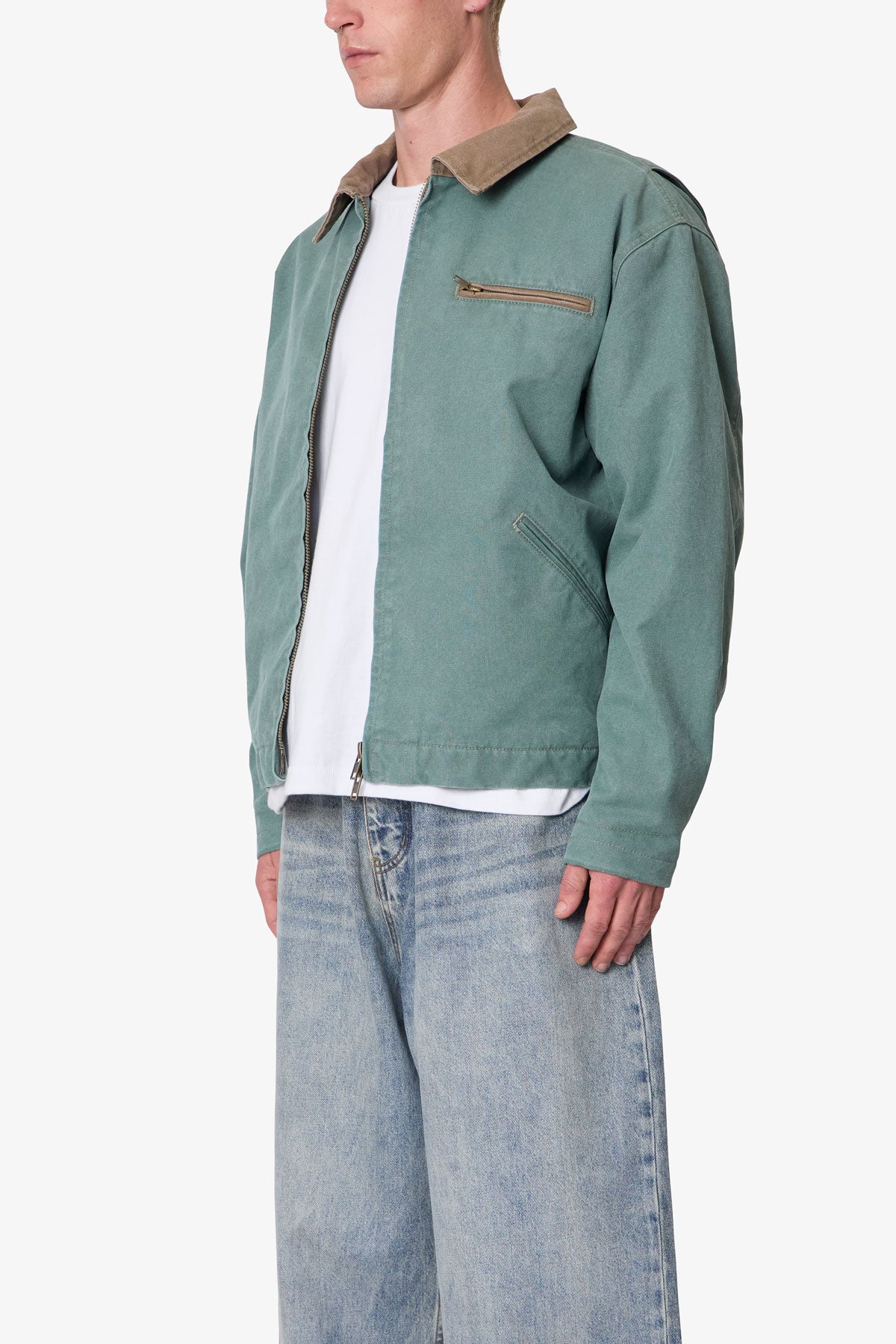 Blanket Lined Work Jacket - Green - Image 3