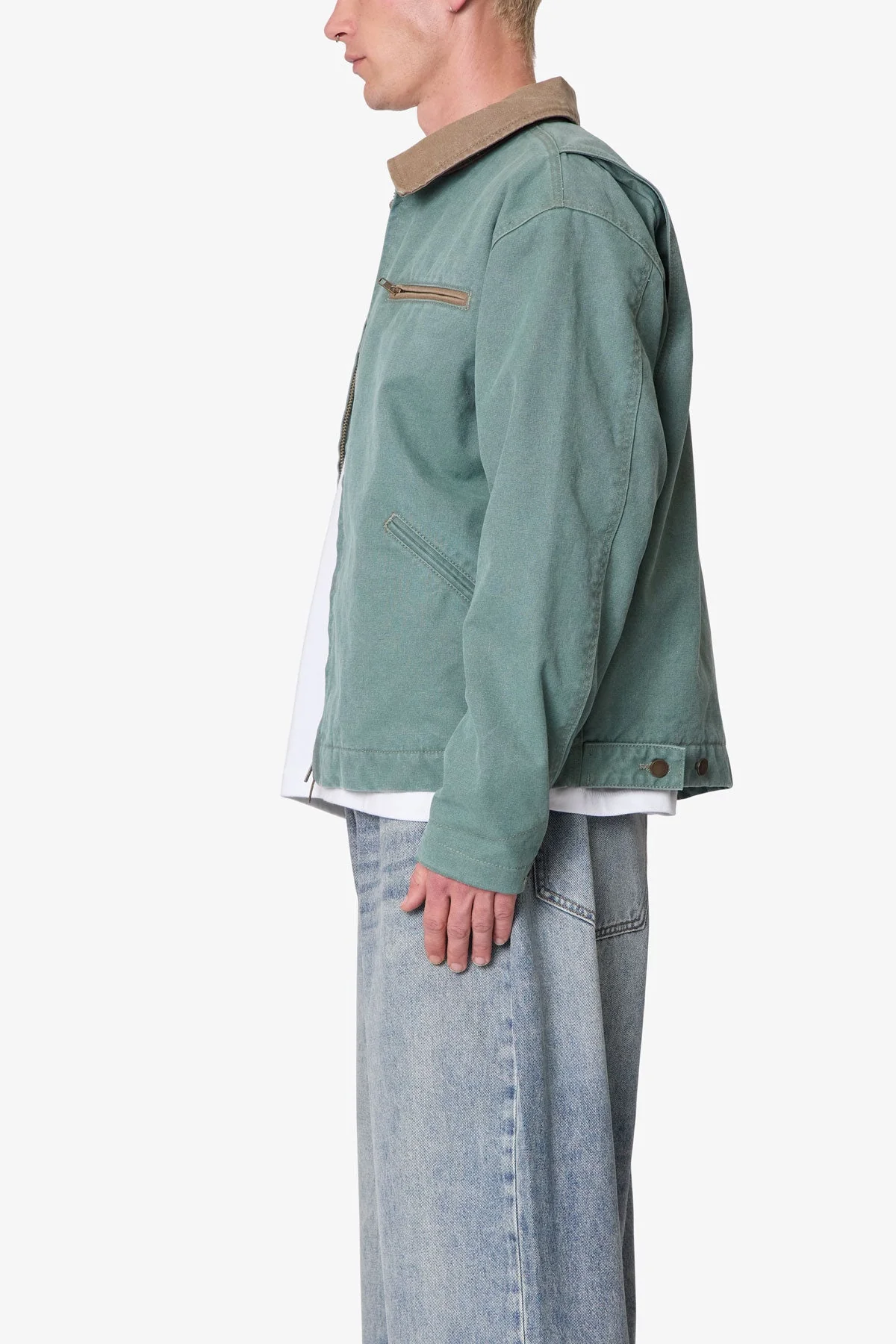 Blanket Lined Work Jacket - Green - Image 4