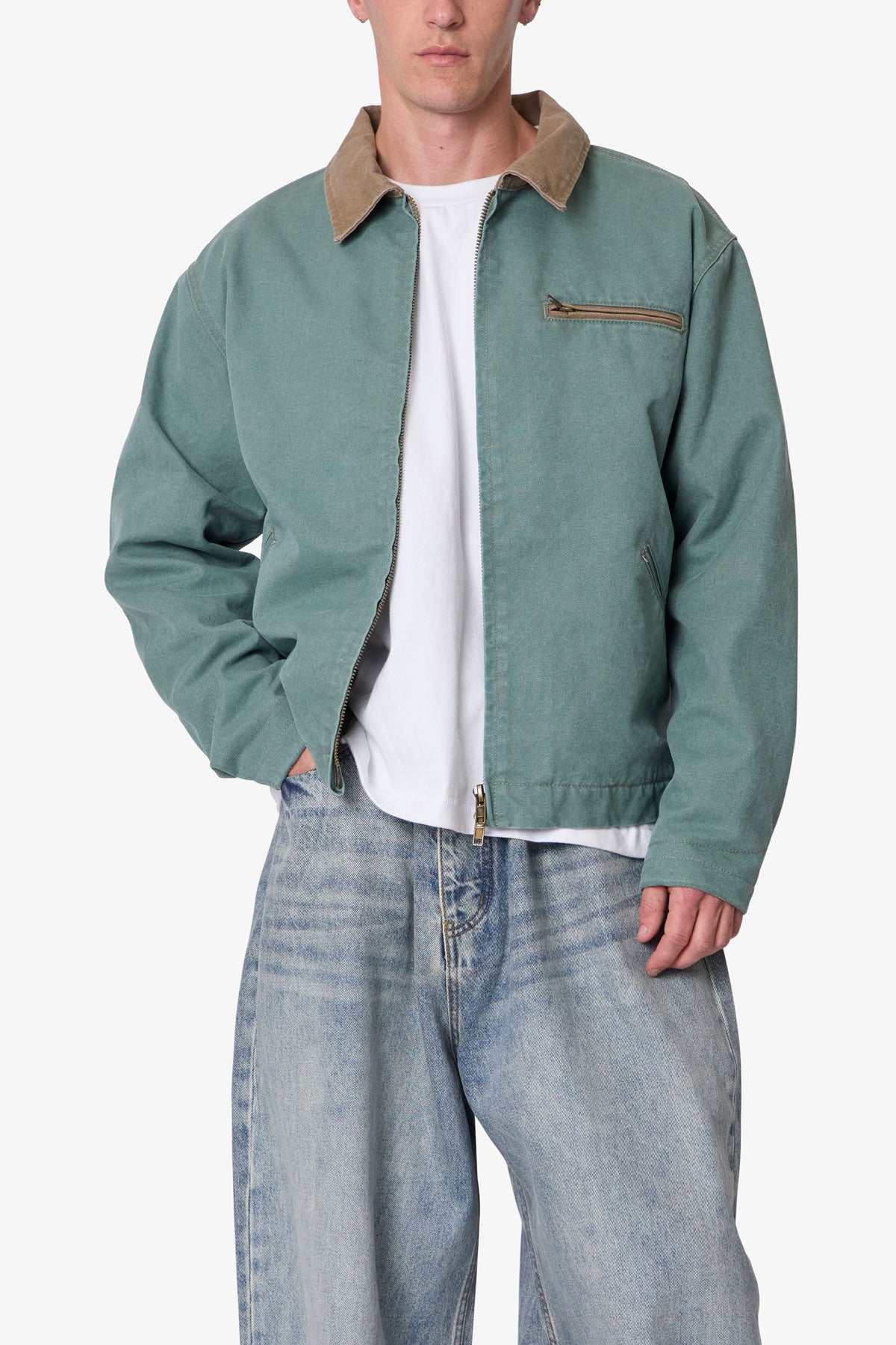 Blanket Lined Work Jacket - Green - Image 6
