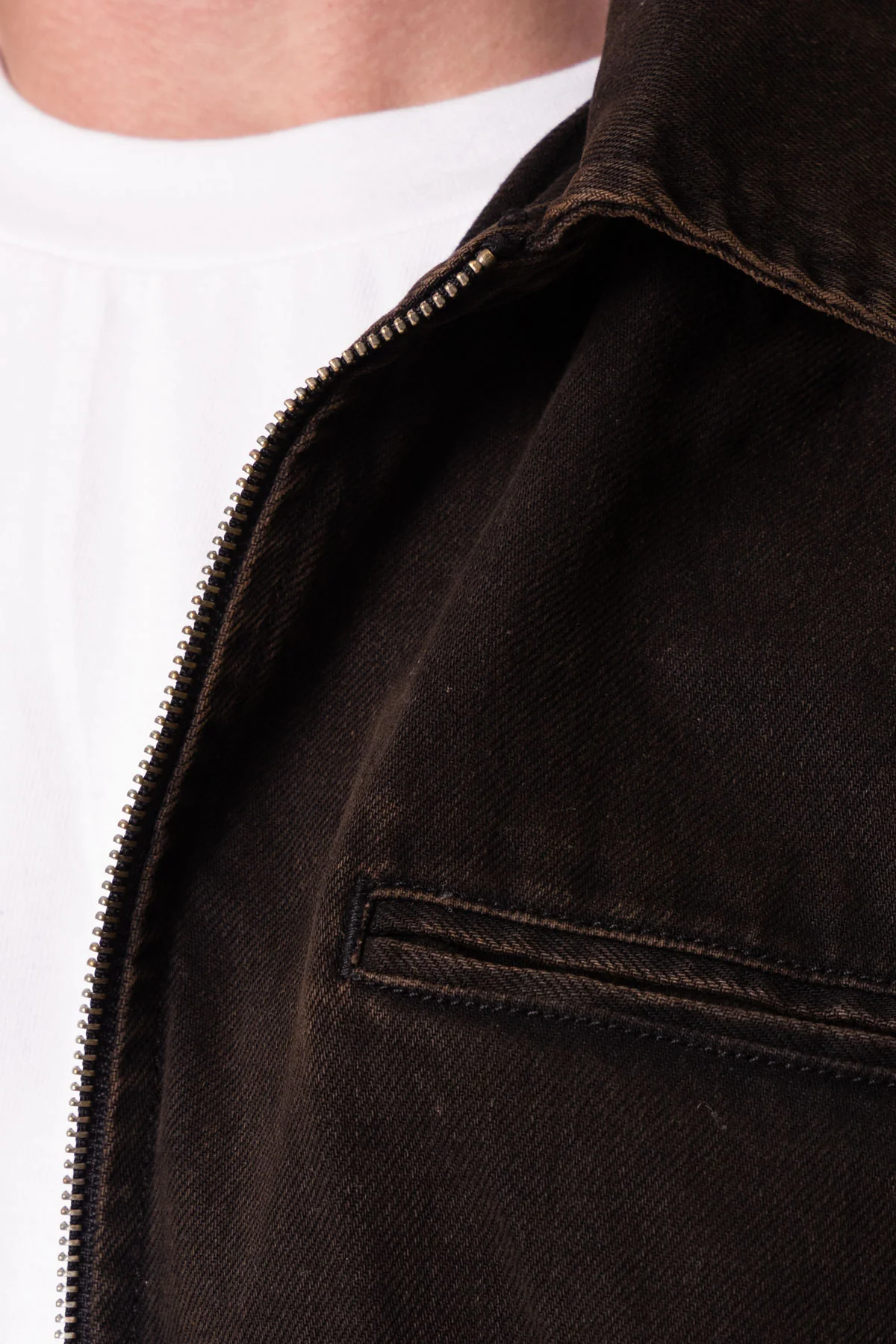 Collared Cinch jacket - Washed Black - Image 7