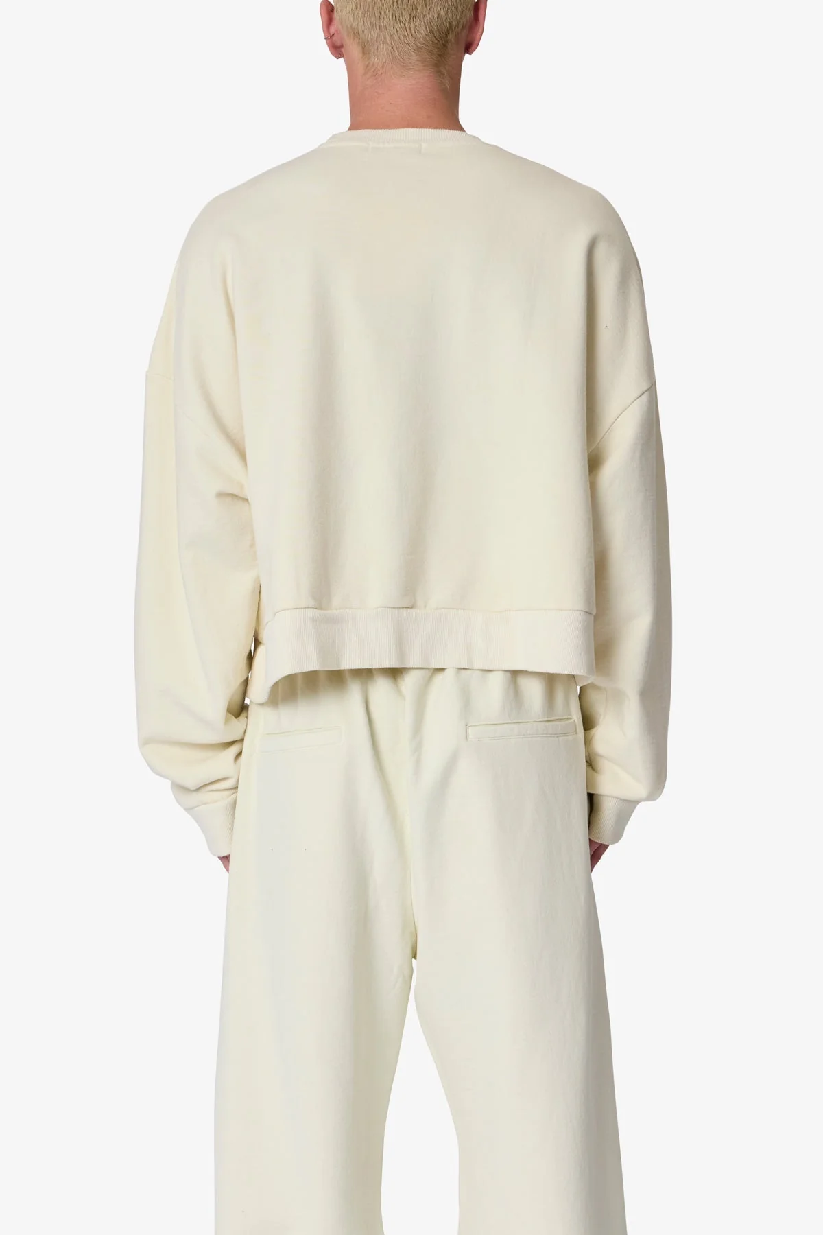 Cropped Crewneck - Off White - Image 5