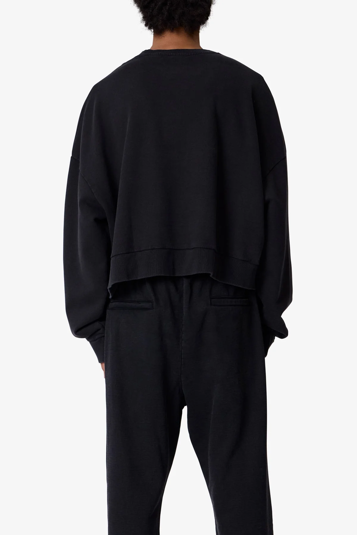 Cropped Crewneck - Washed Black - Image 5