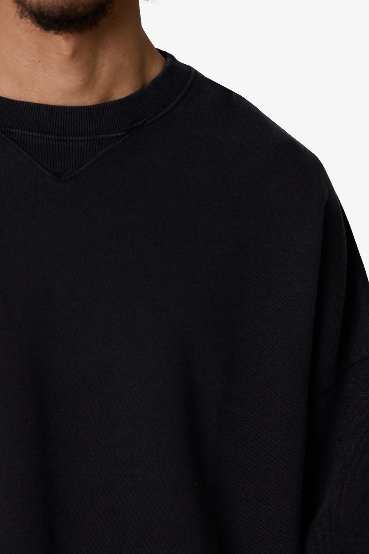 Cropped Crewneck - Washed Black - Image 7