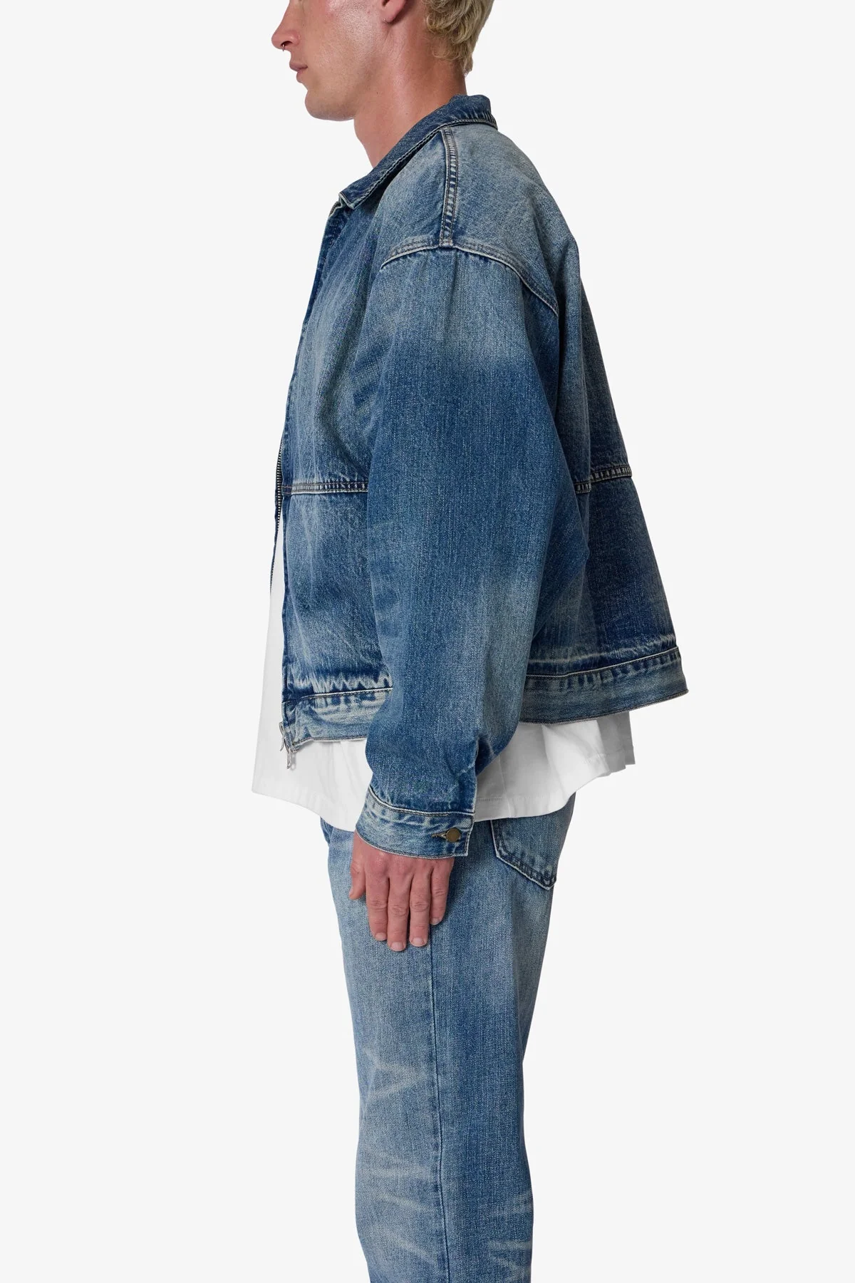Denim Chore Coat - Vintage Blue - Image 4