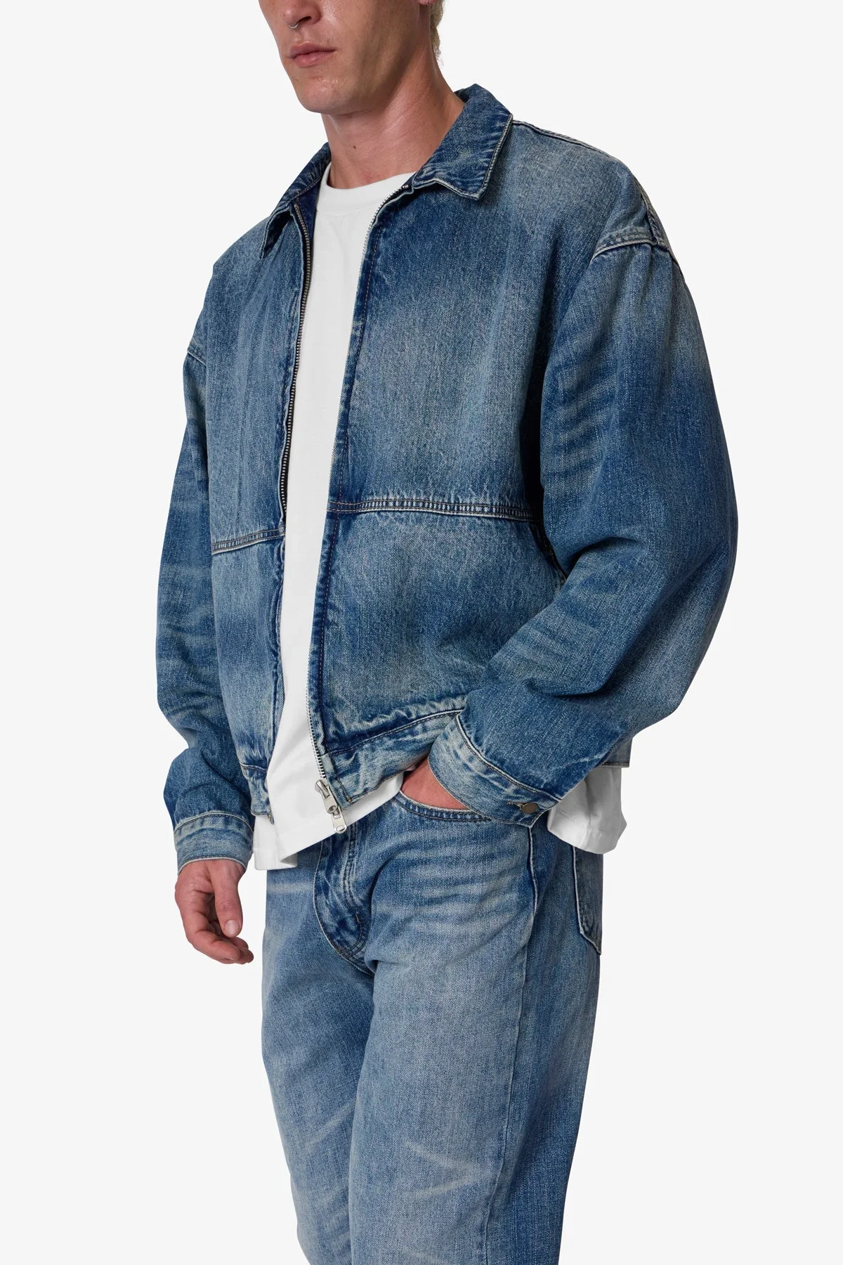 Denim Chore Coat - Vintage Blue - Image 7