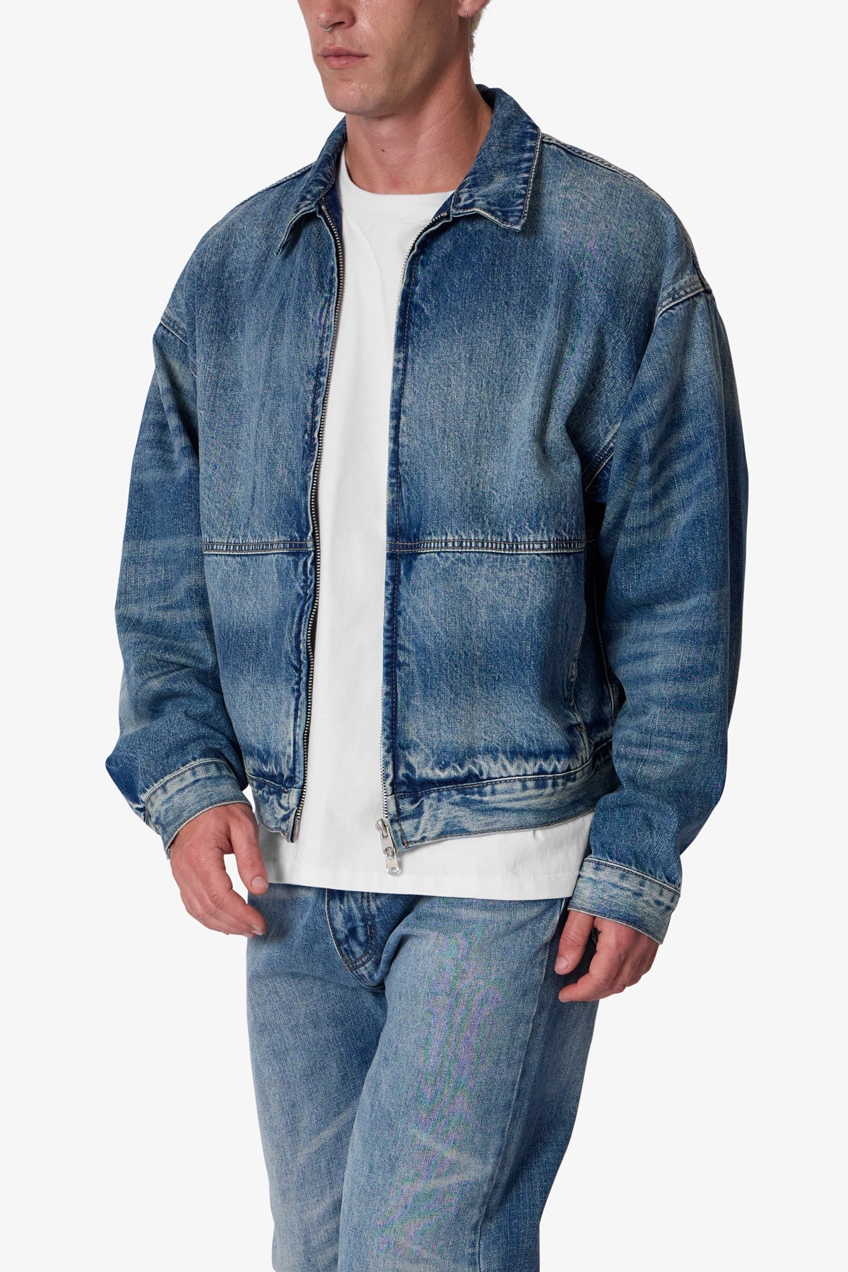 Denim Chore Coat - Vintage Blue - Image 8