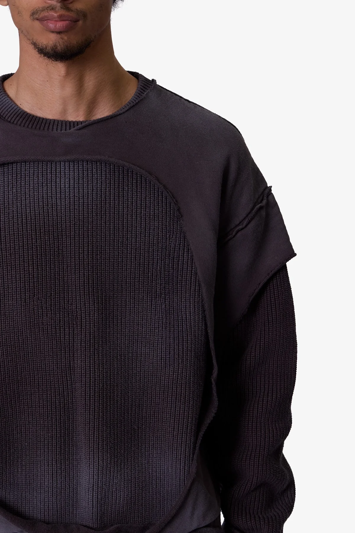 Dug Up Distressed Sweater - Charcoal Grey - Image 7