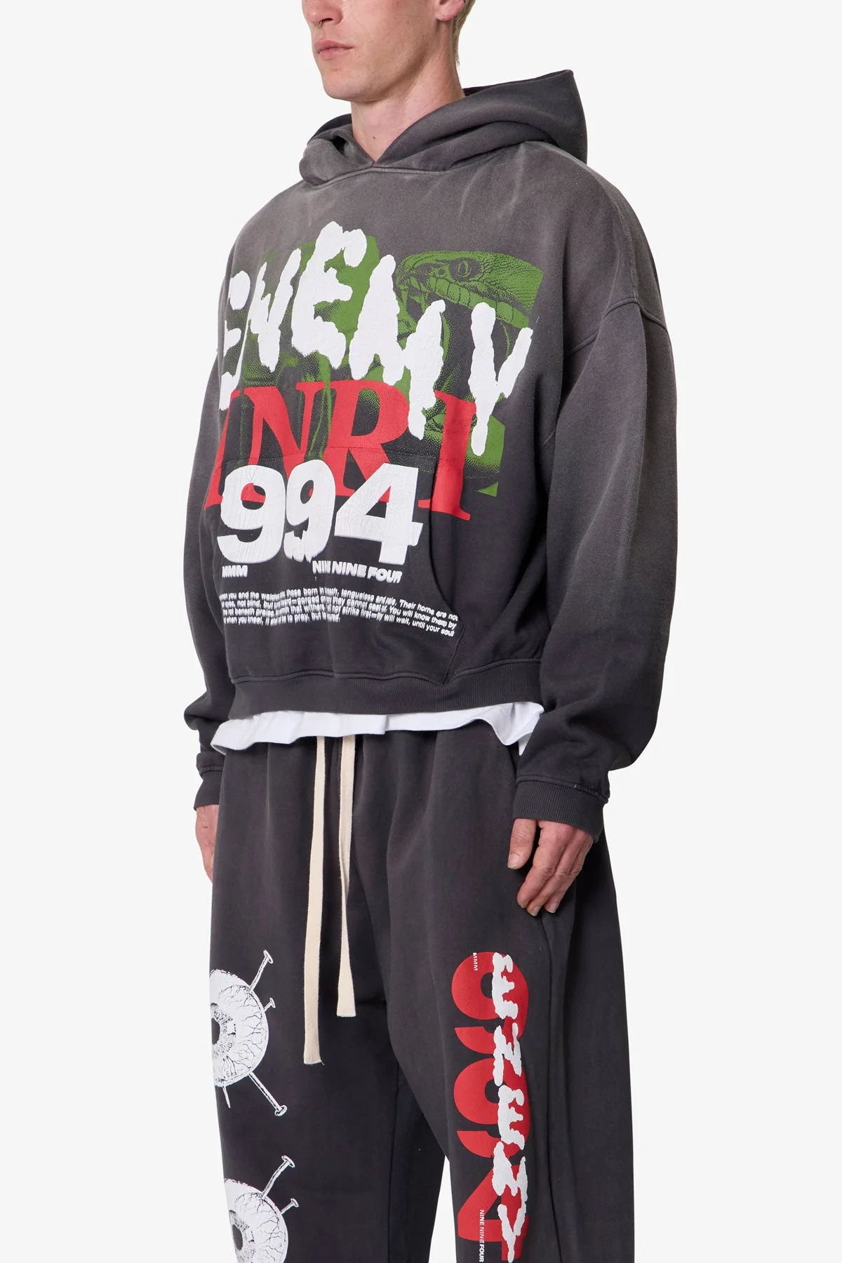Enemy Hoodie - Washed Black - Image 3