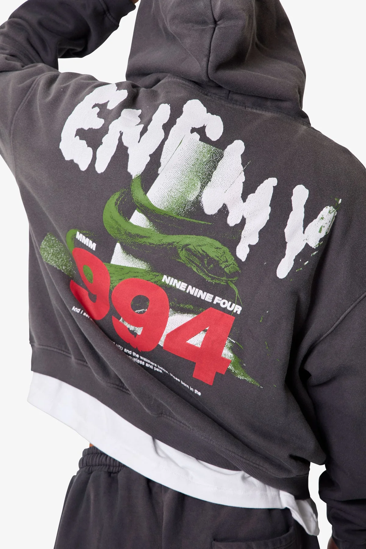 Enemy Hoodie - Washed Black - Image 6