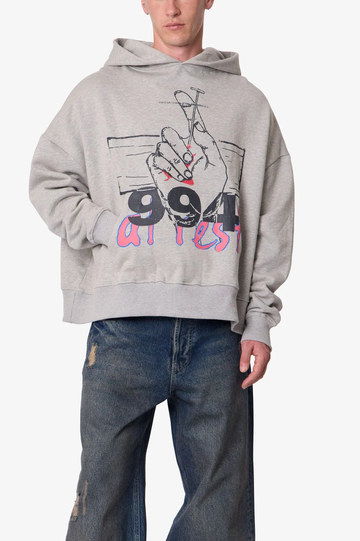Fade Away Hoodie - Grey - Image 7