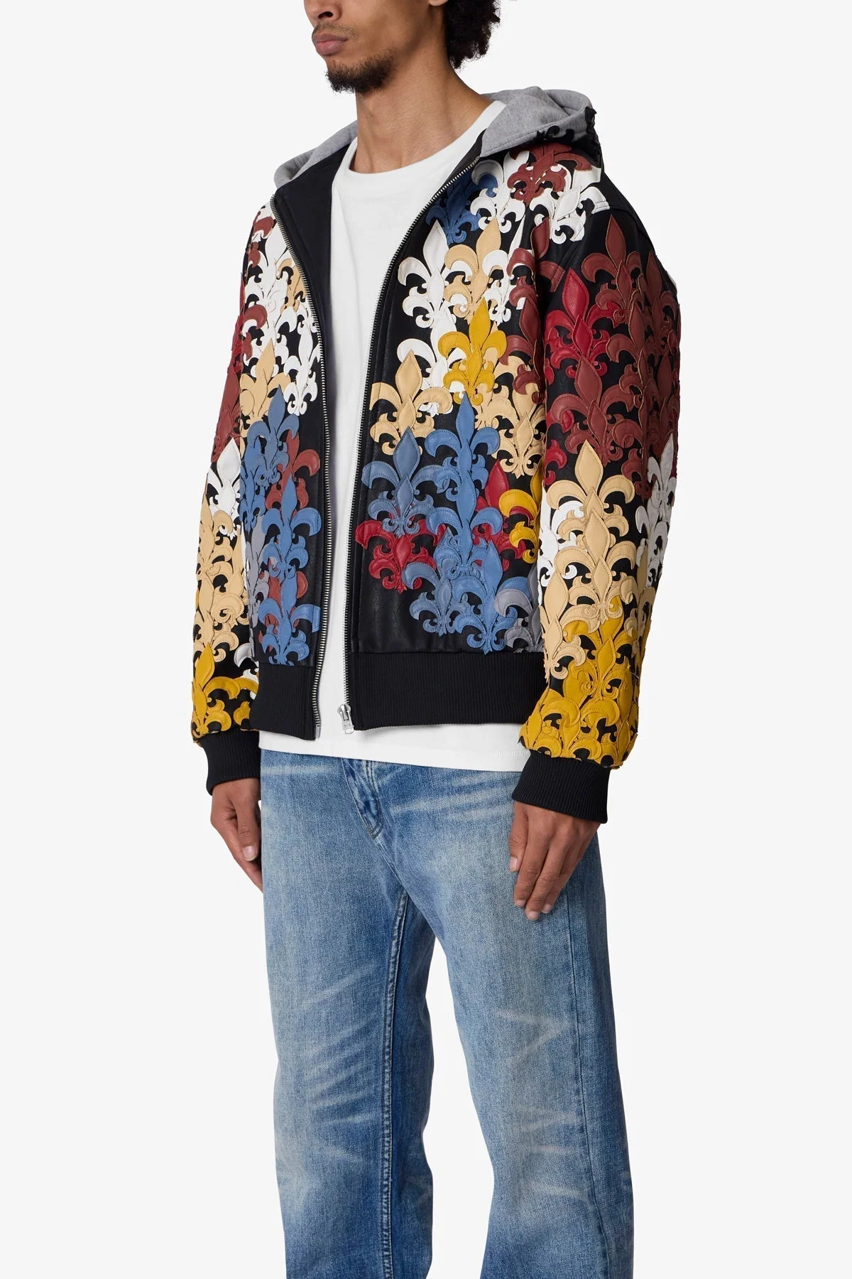 Fleur De Lis All Over Hoodie - Multi - Image 3