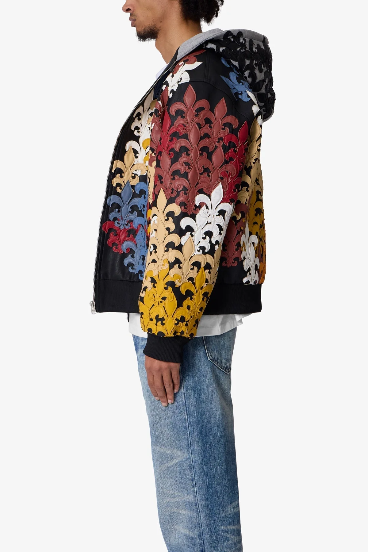 Fleur De Lis All Over Hoodie - Multi - Image 4