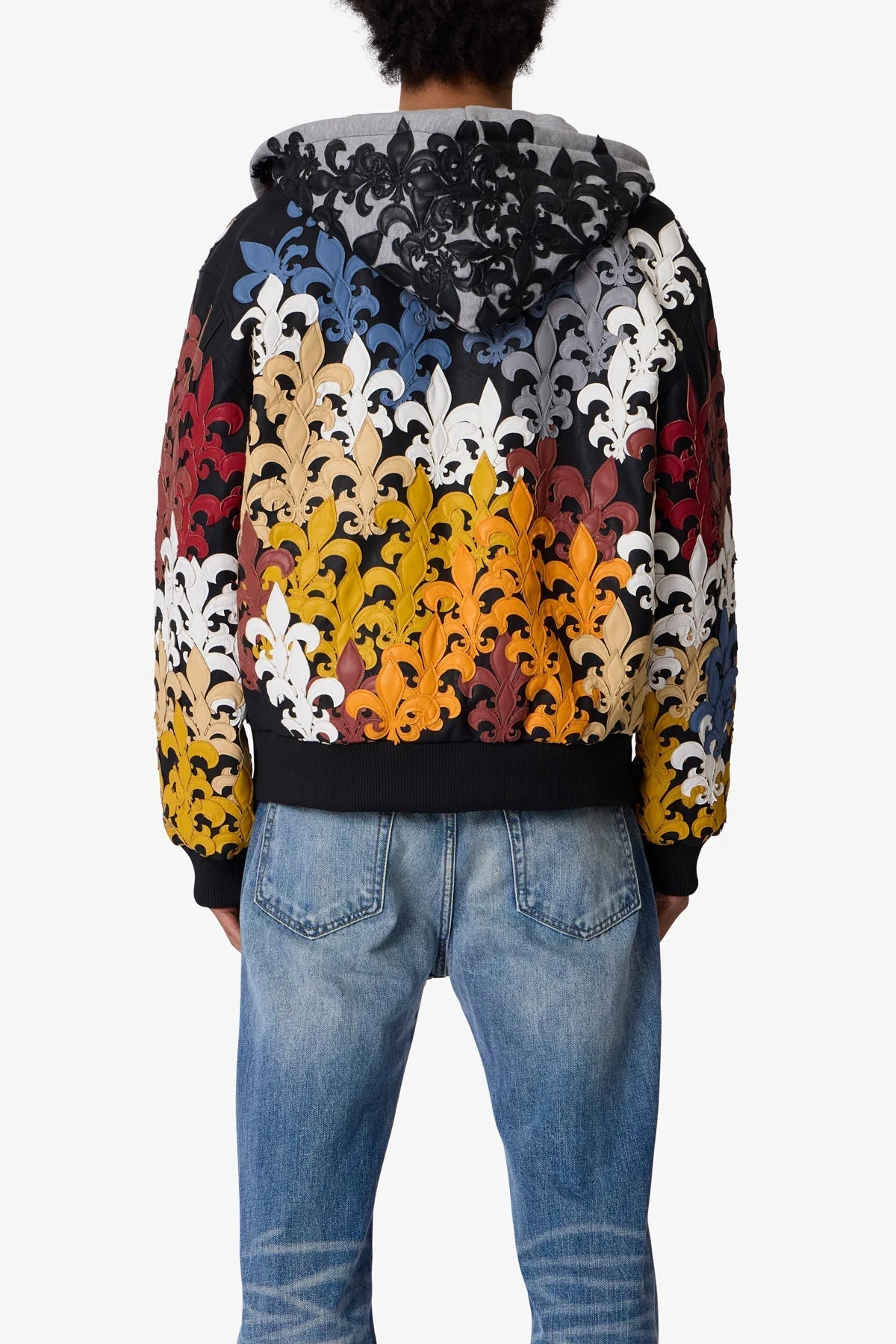 Fleur De Lis All Over Hoodie - Multi - Image 5
