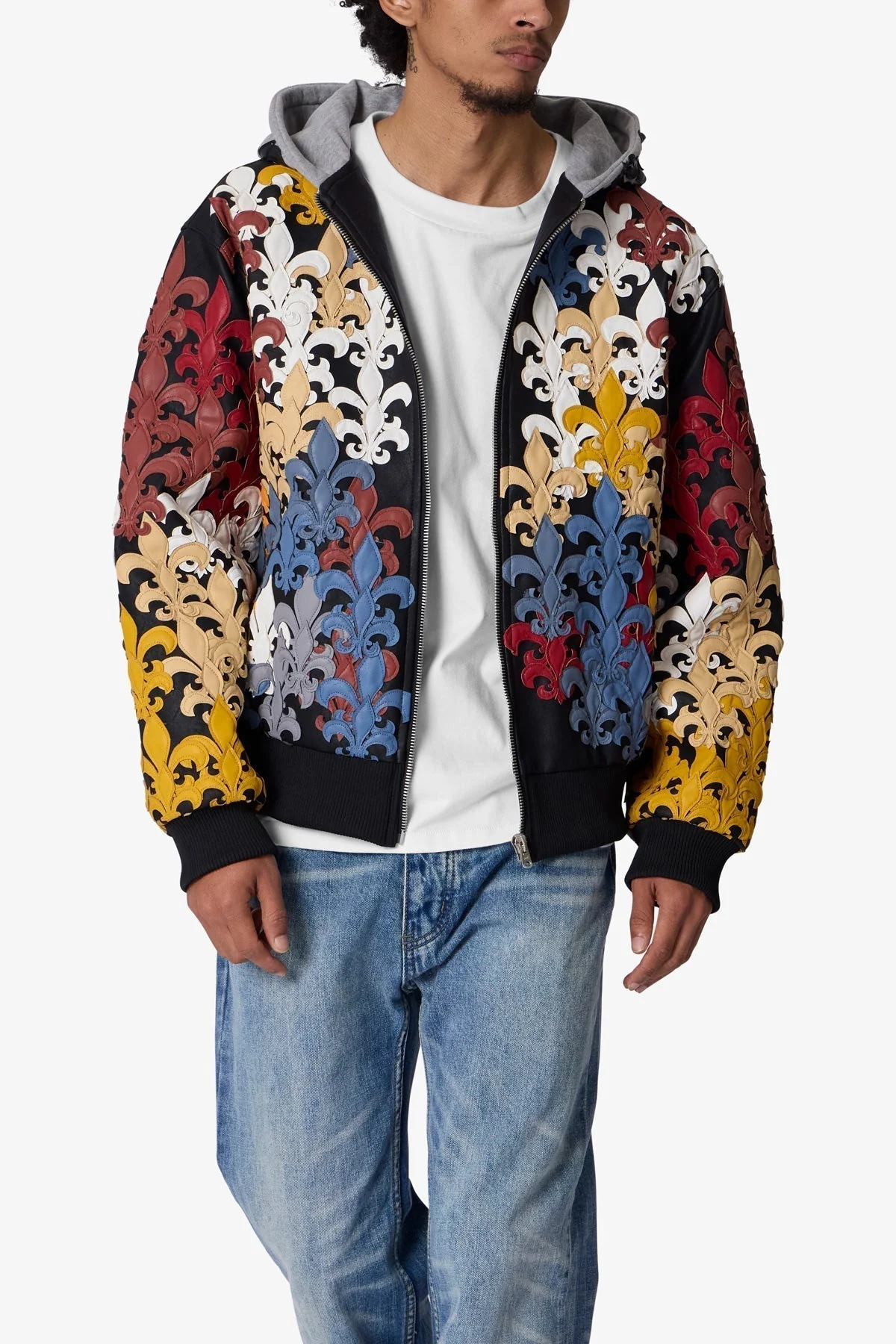 Fleur De Lis All Over Hoodie - Multi - Image 6