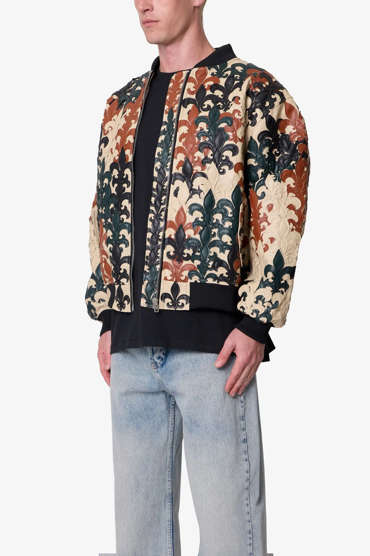 Fleur De Lis Bomber Jacket - Multi - Image 3