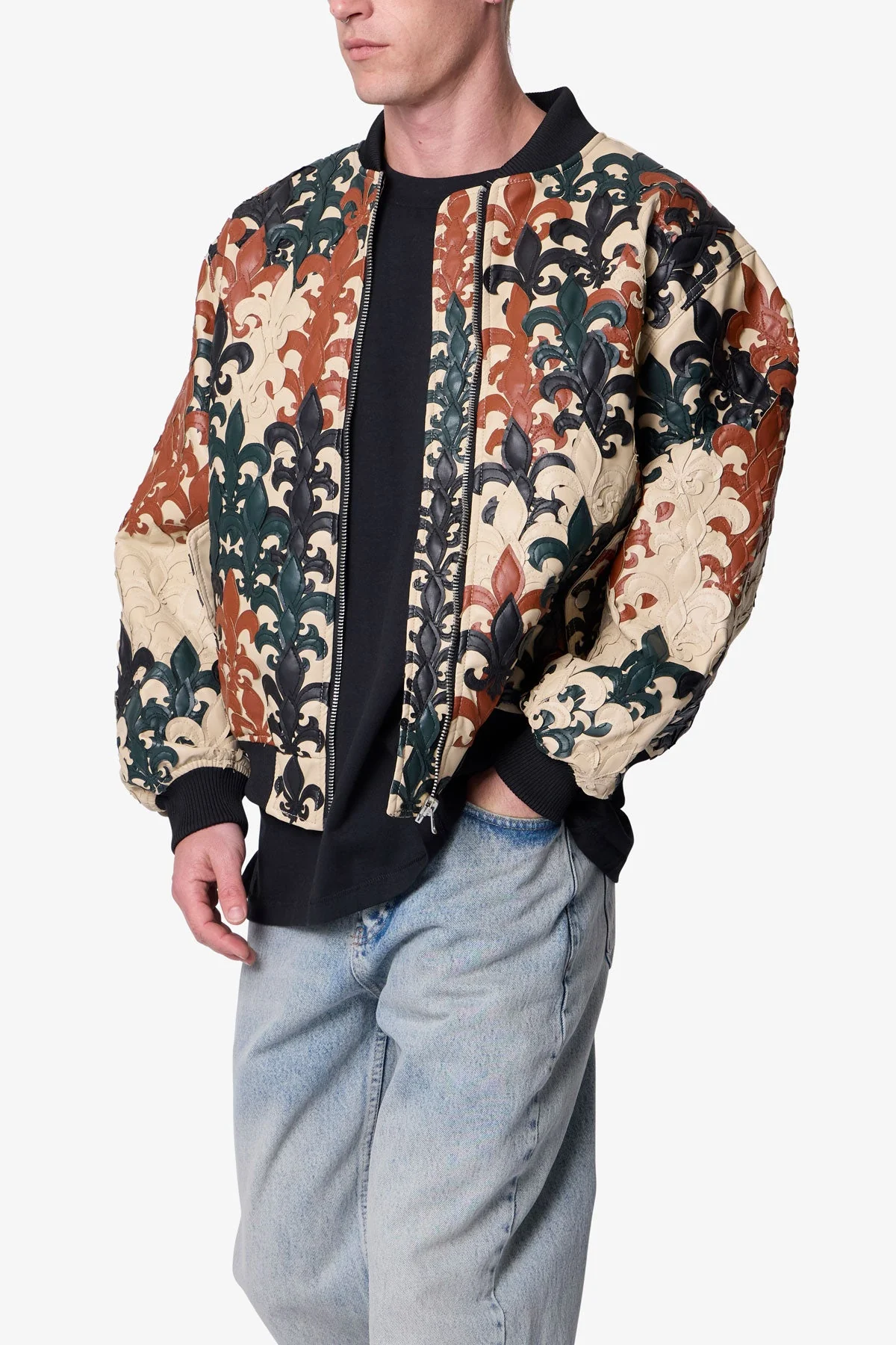 Fleur De Lis Bomber Jacket - Multi - Image 6